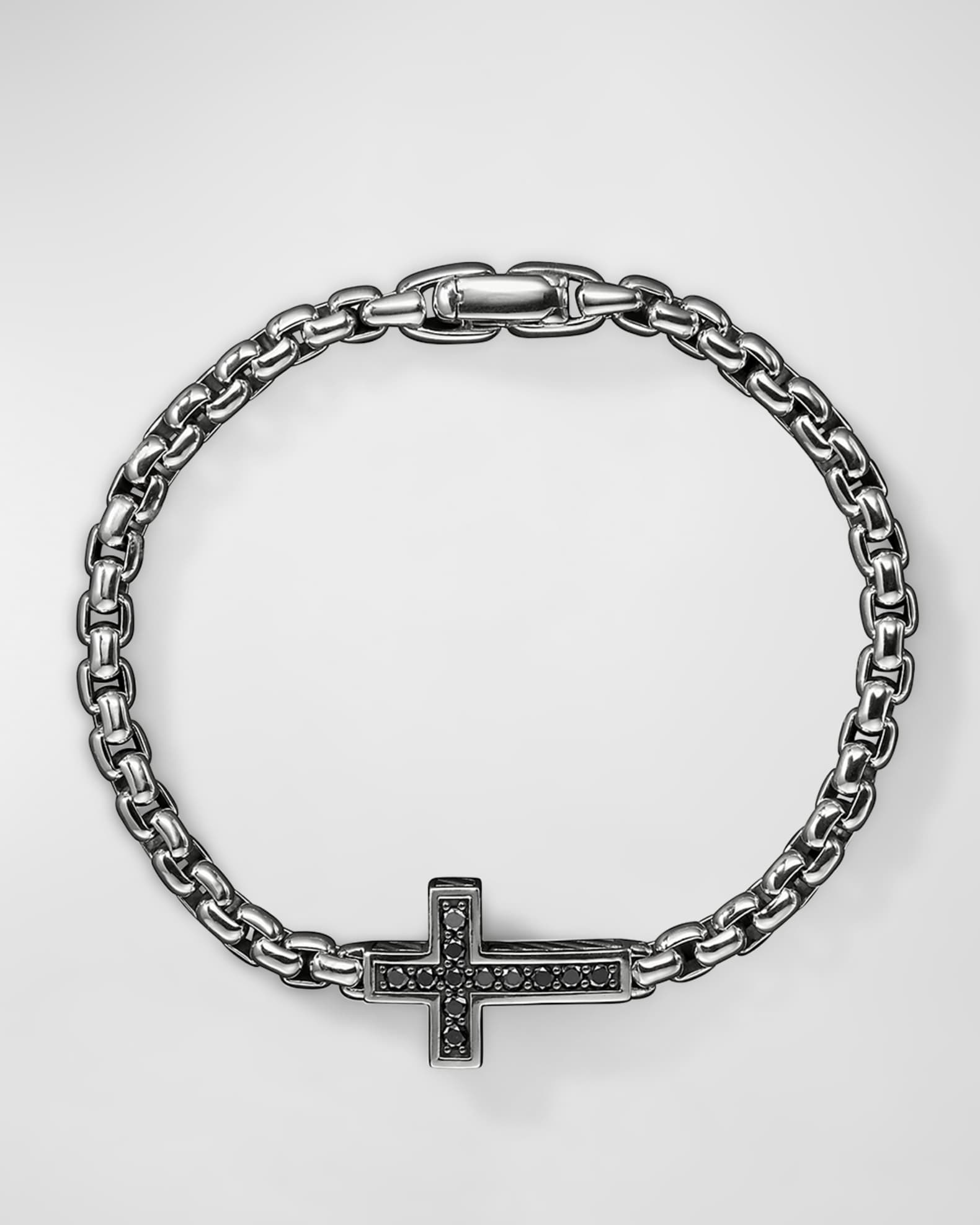 David Yurman Men s Streamline Cross Bracelet in Silver 5mm Neiman Marcus