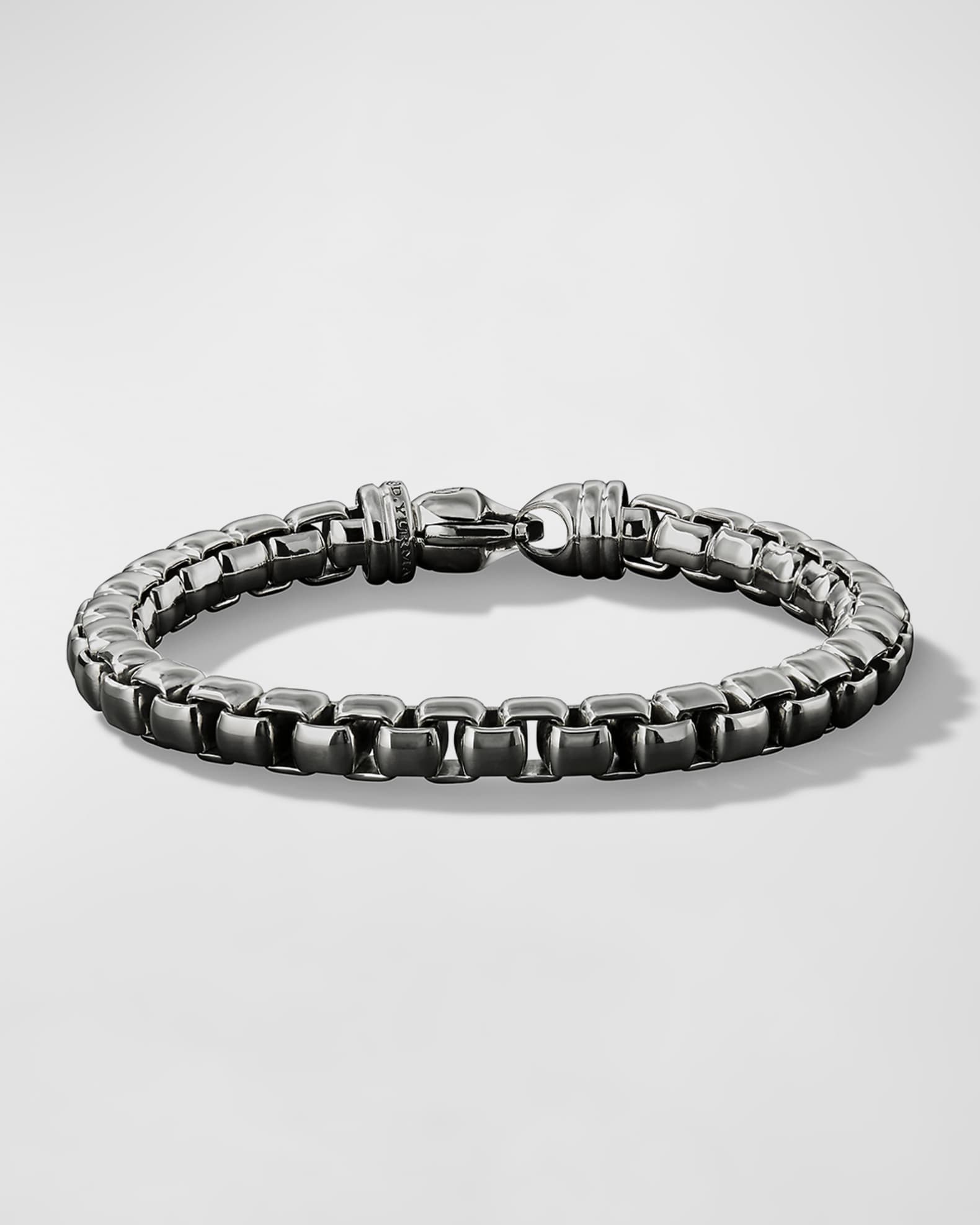 Men's Box Chain Bracelet in Silver, 5mm, Size 7.5" 0