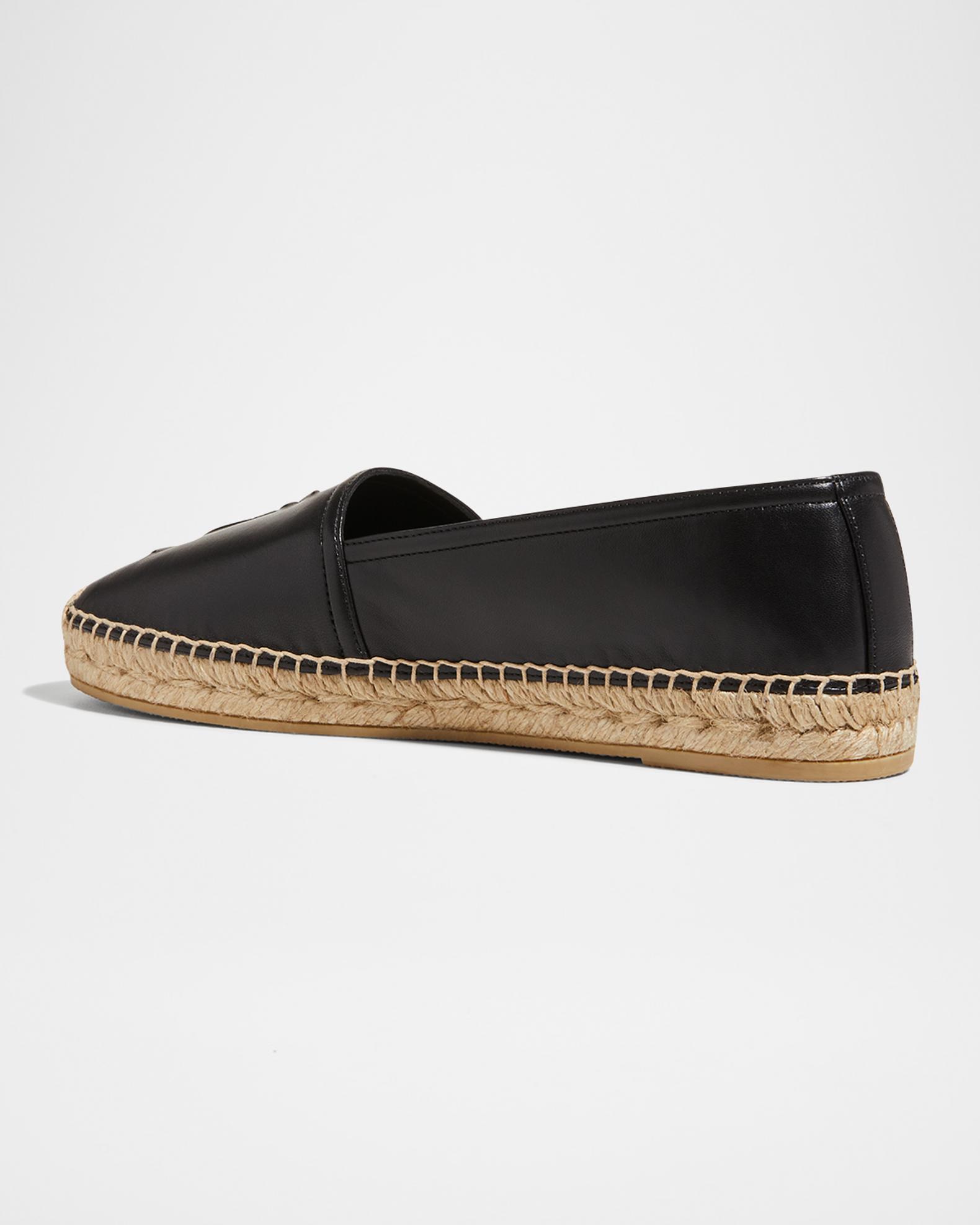Saint Laurent YSL Leather Espadrille Flats | Neiman Marcus