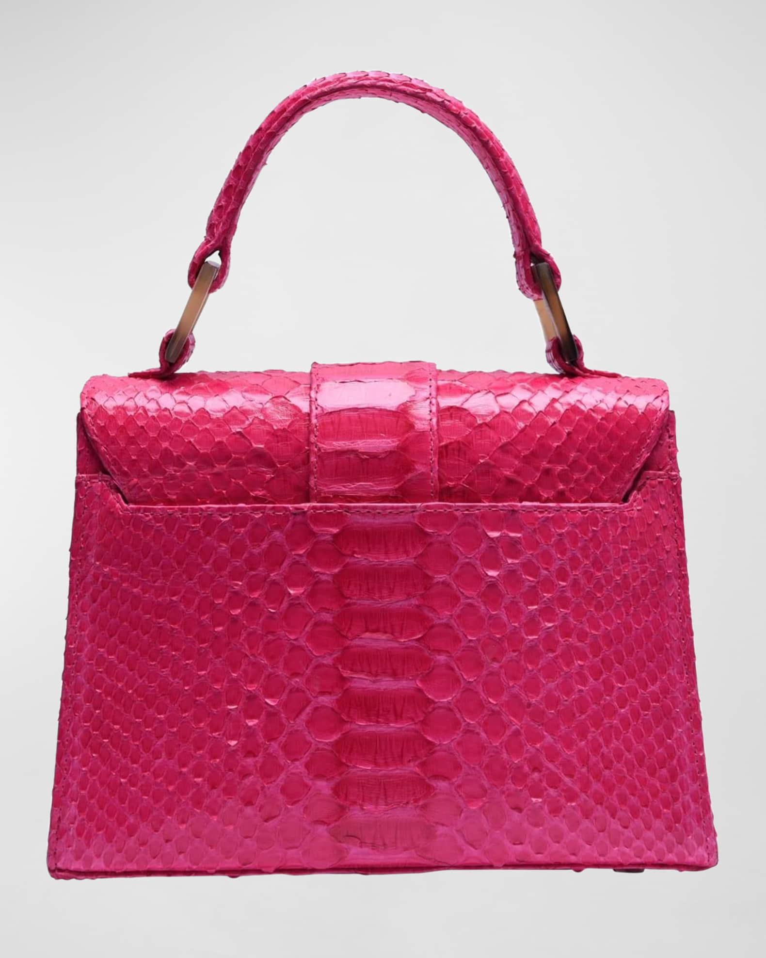 ADRIANA CASTRO La Marguerite Mini Python Top-Handle Bag | Neiman Marcus