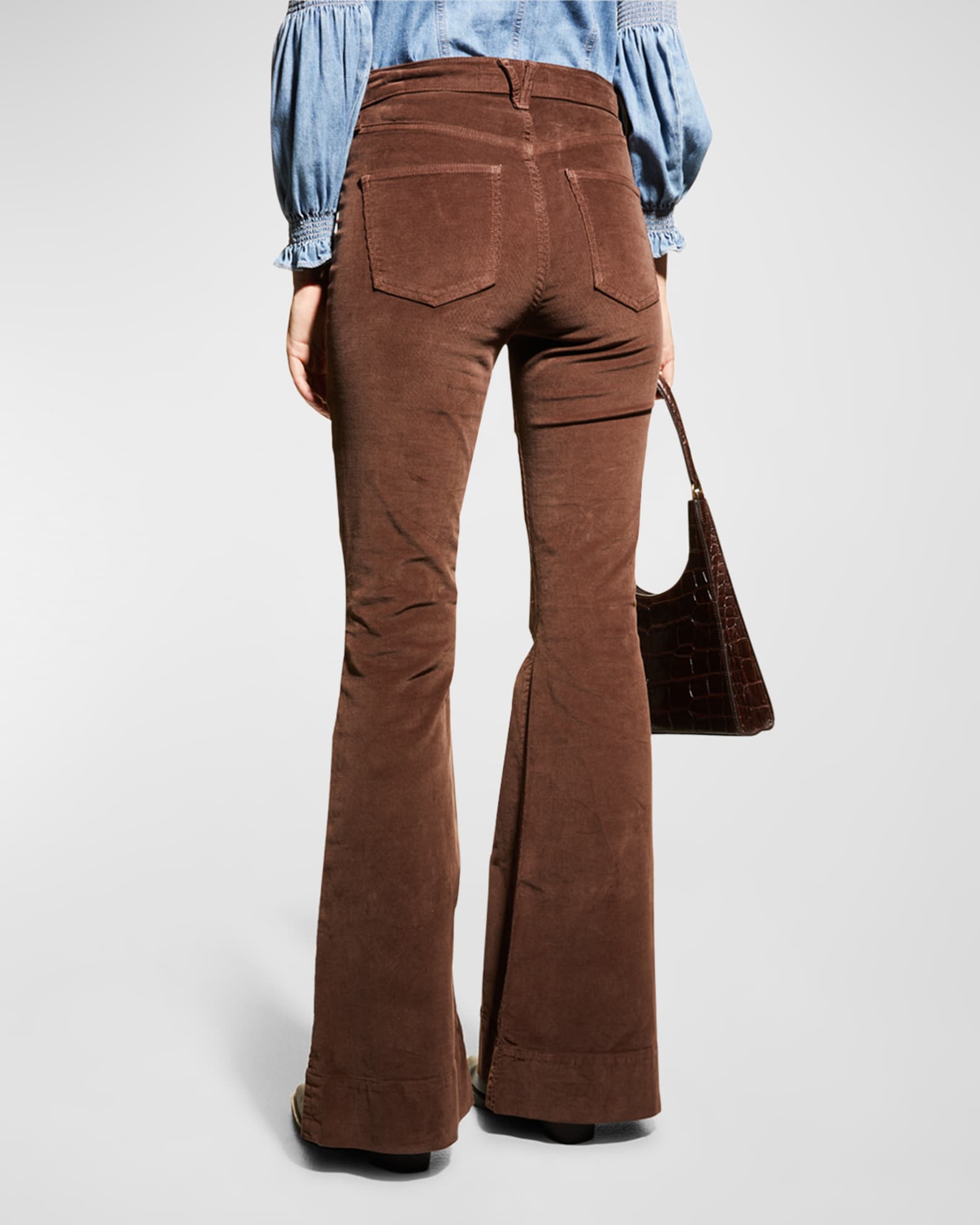 Veronica Beard Jeans Sheridan Corduroy Bell Bottom Pants | Neiman Marcus
