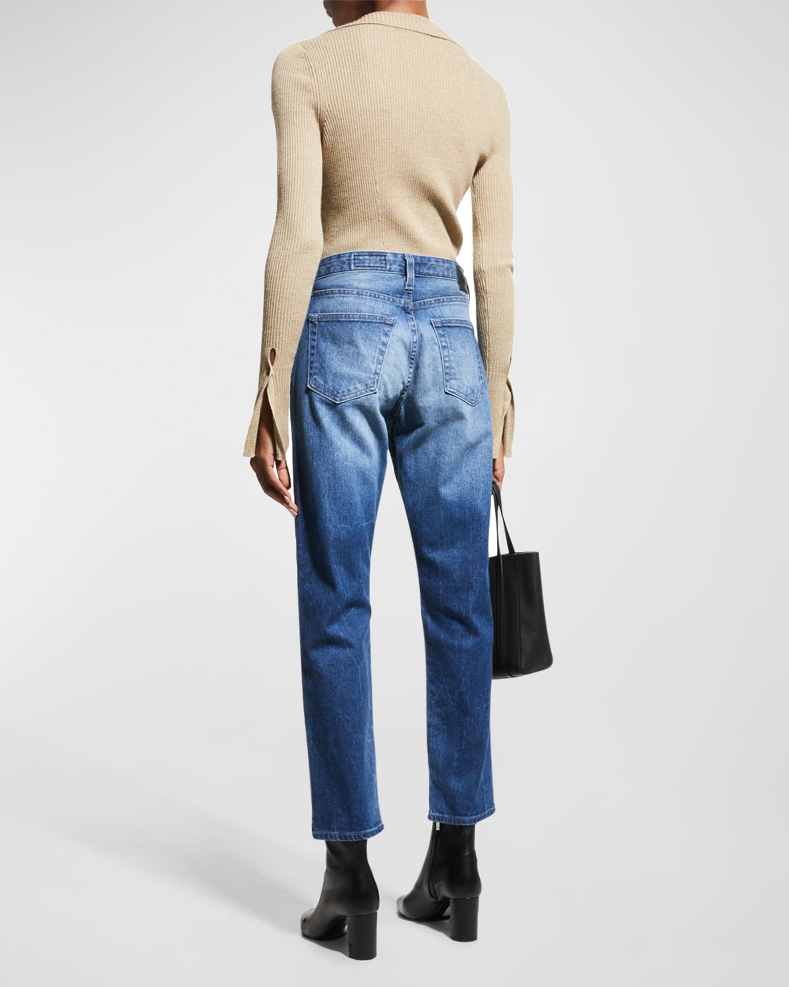 AG Jeans Ex-Boyfriend Slim Straight Released Hem Jeans | Neiman Marcus