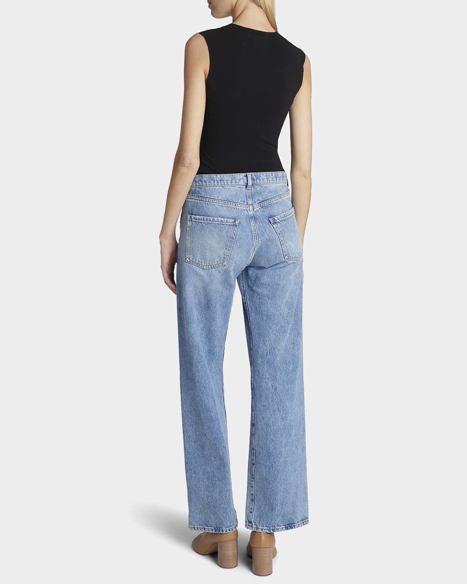 Maison Margiela 5-Pocket Wide-Leg Denim Pants | Neiman Marcus
