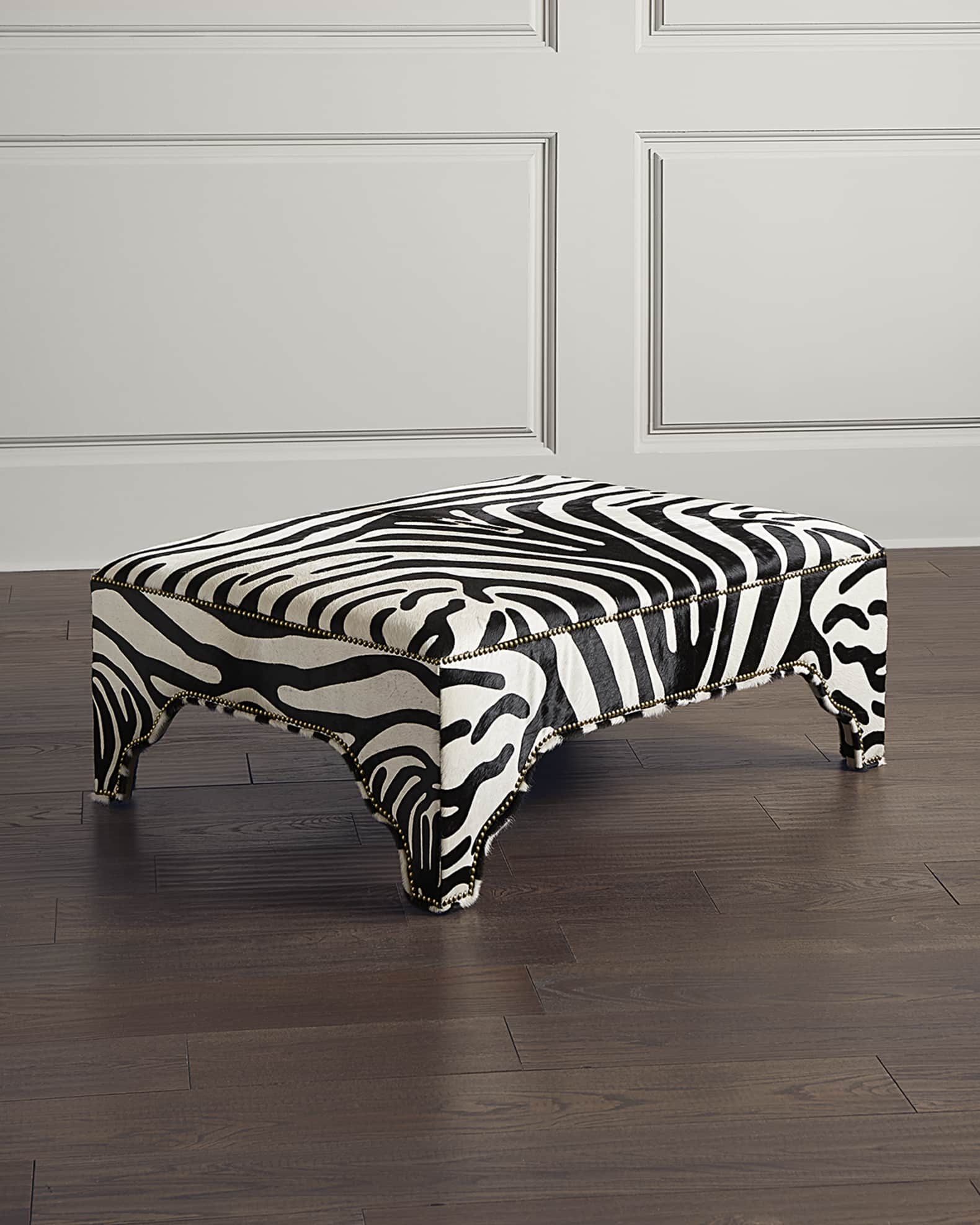 Aleeha Hair Hide Ottoman 0