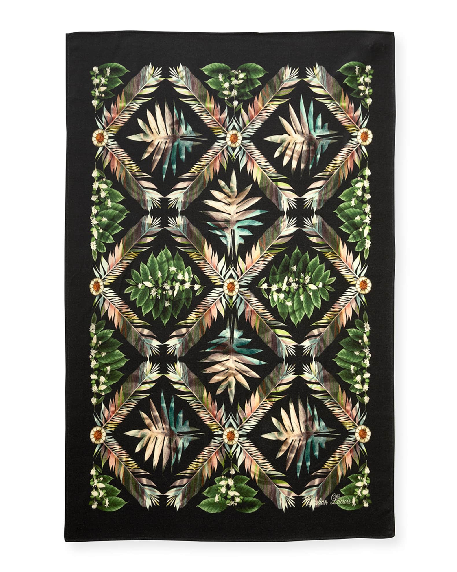 Christian Lacroix Feather Park Jais Throw Blanket Neiman Marcus