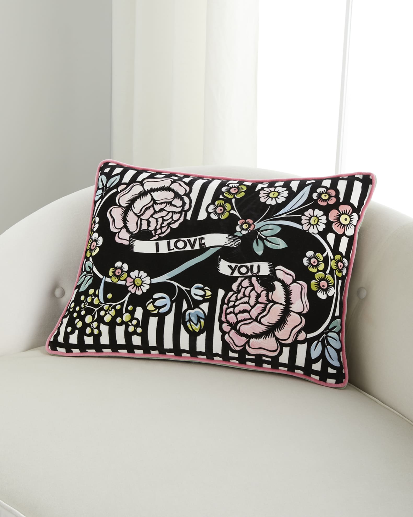 Christian Lacroix in Love Throw Pillow Multicolore