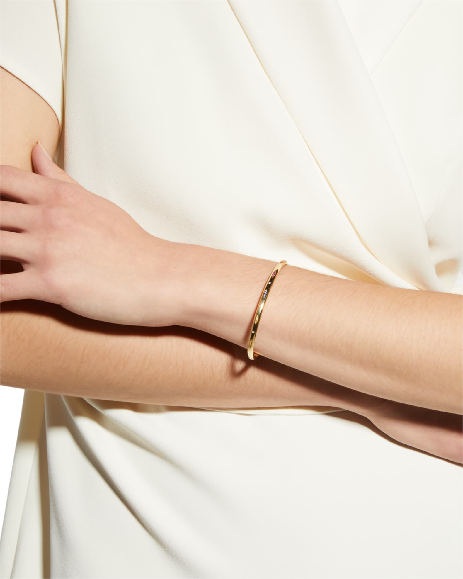 Yellow Gold Gypsy Candy Bangle 1