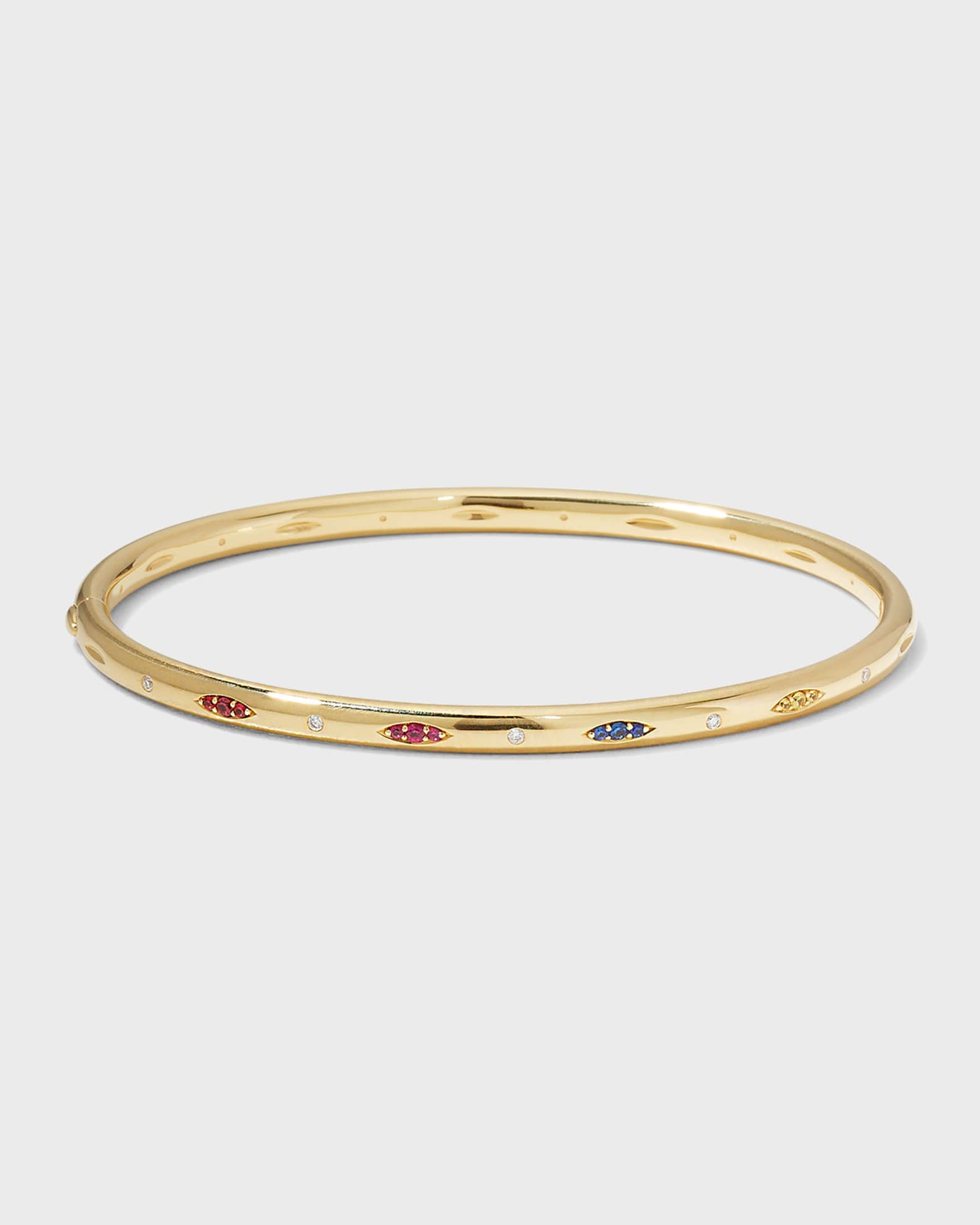 Yellow Gold Gypsy Candy Bangle 0