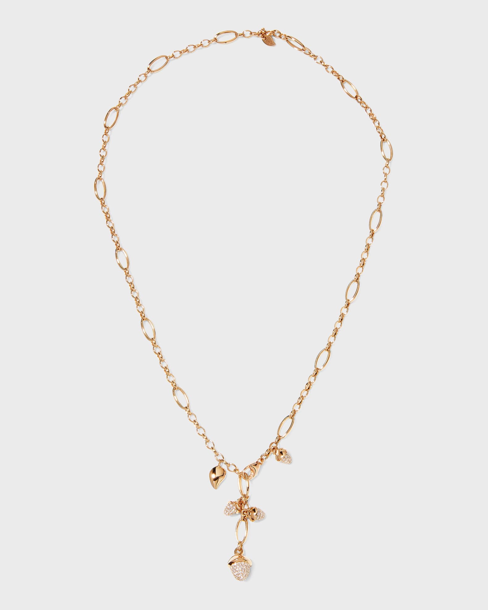 Rose Gold Mikado Necklace with Brilliant-Cut Diamonds 0