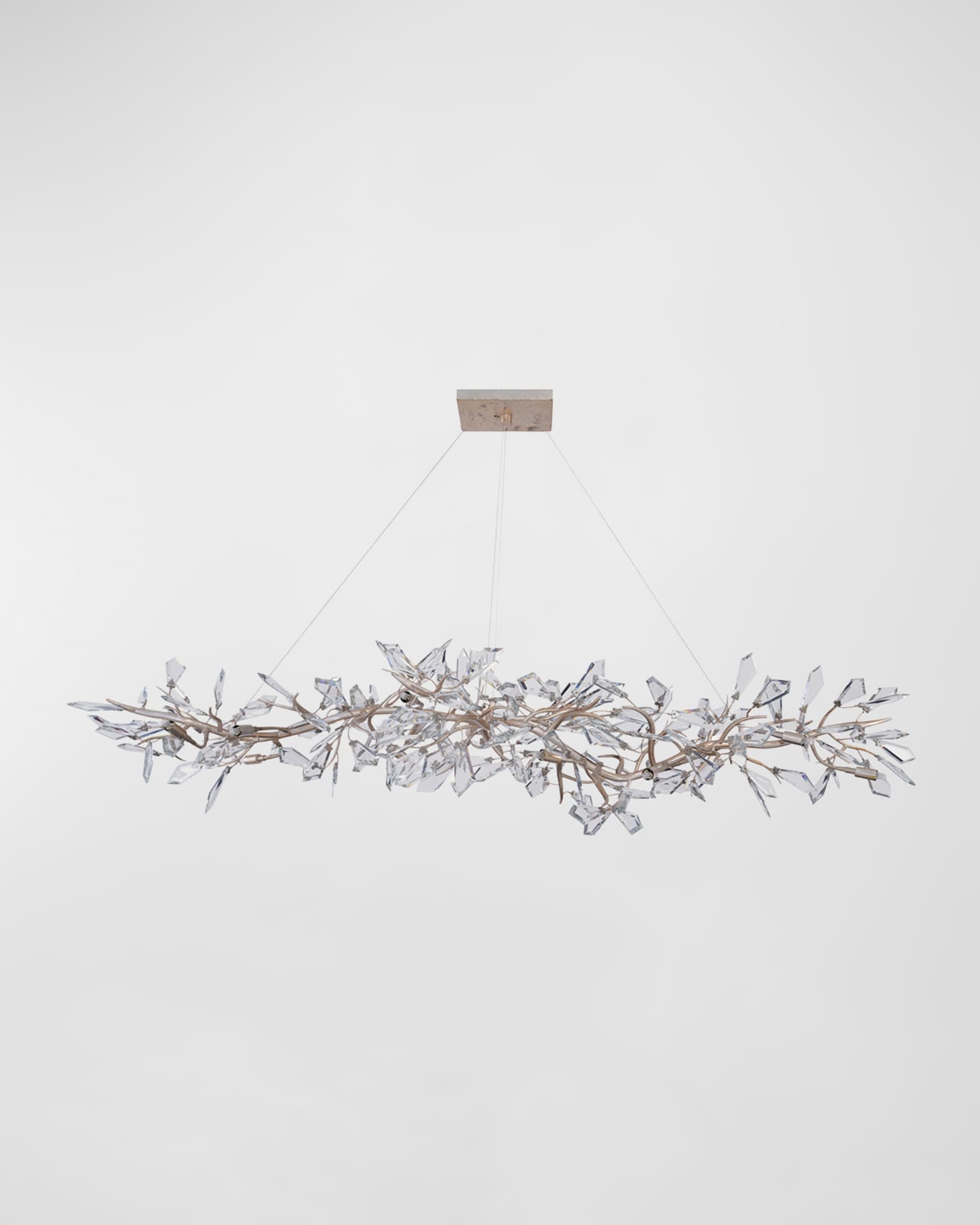 John Richard Collection Kotta Fourteen Light Cut Crystal Oblong Chandelier Neiman Marcus
