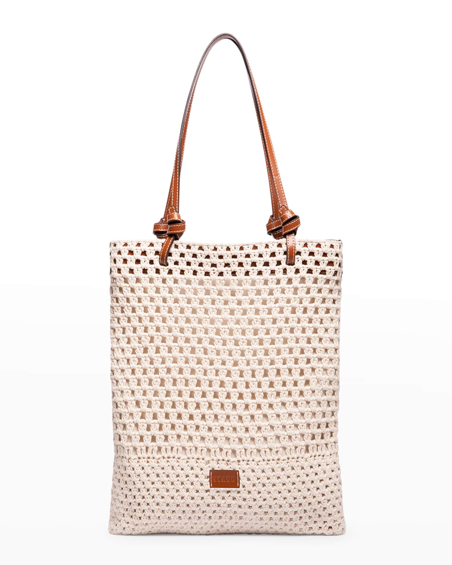 Staud Logo Crochet Beach Tote Bag Neiman Marcus