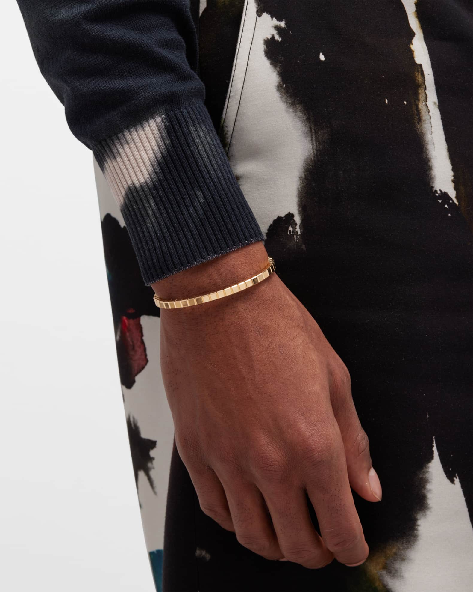 Chopard Ice Cube 18K Yellow Gold Bracelet, Size Medium | Neiman Marcus