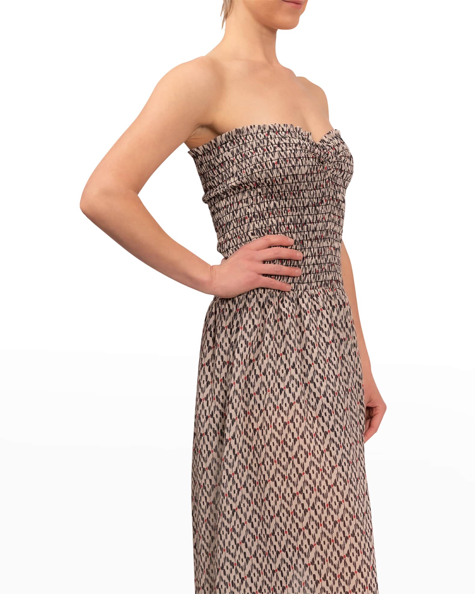 Everyday Ritual Strapless Smocked Maxi Dress Neiman Marcus