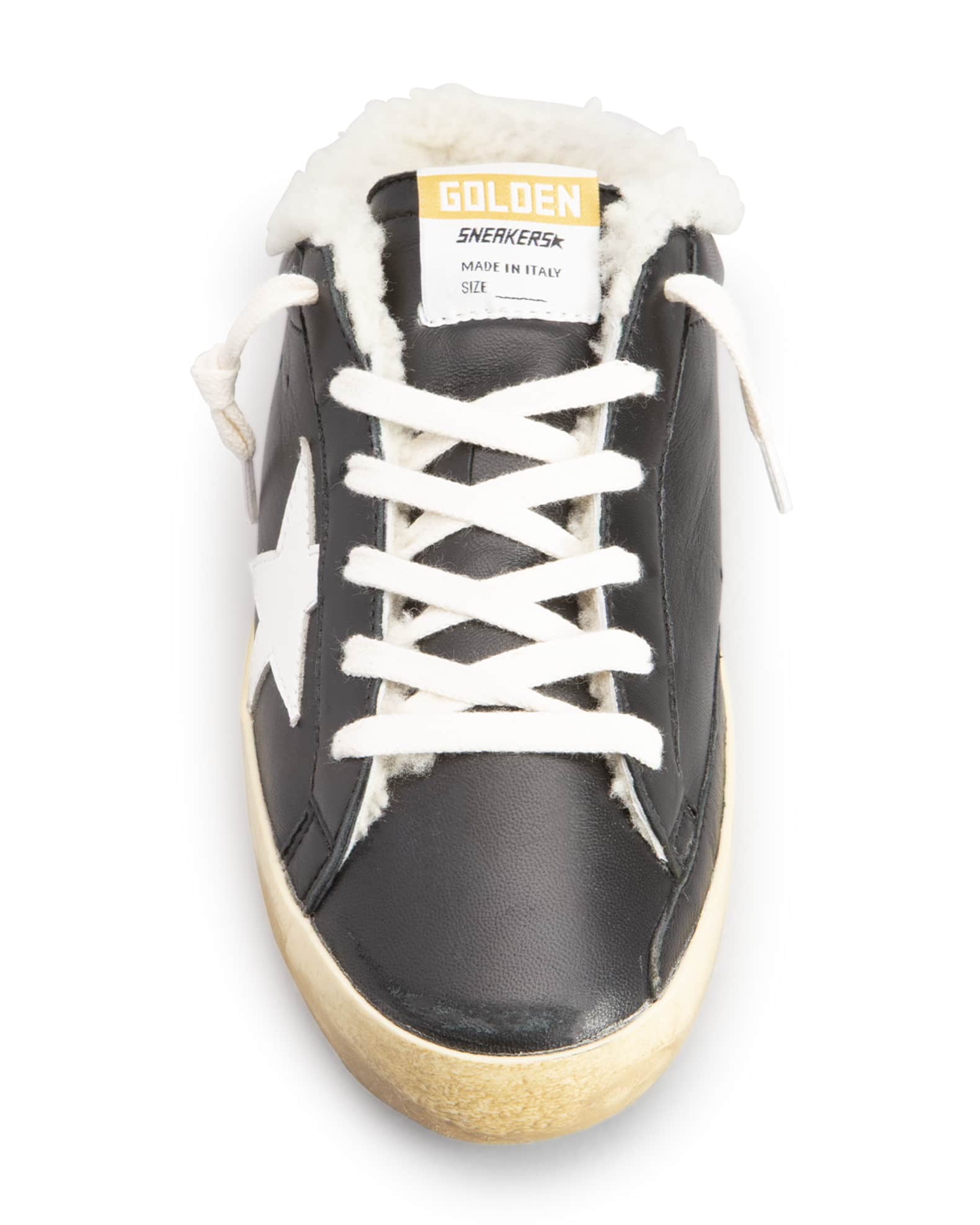 Golden Goose Superstar Sabot Bicolor Shearling Sneakers | Neiman Marcus