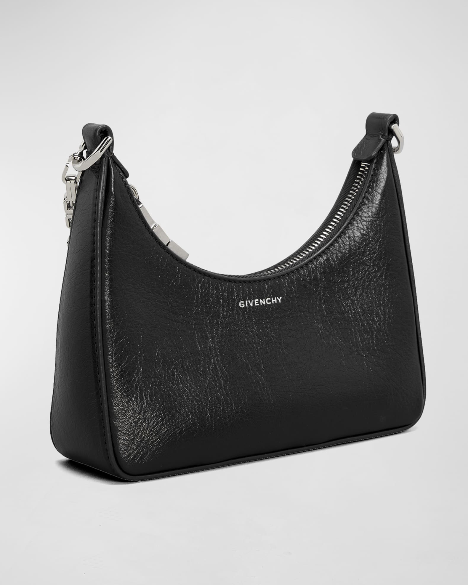 Shop Givenchy Mini Moon Cutout Leather Hobo Bag