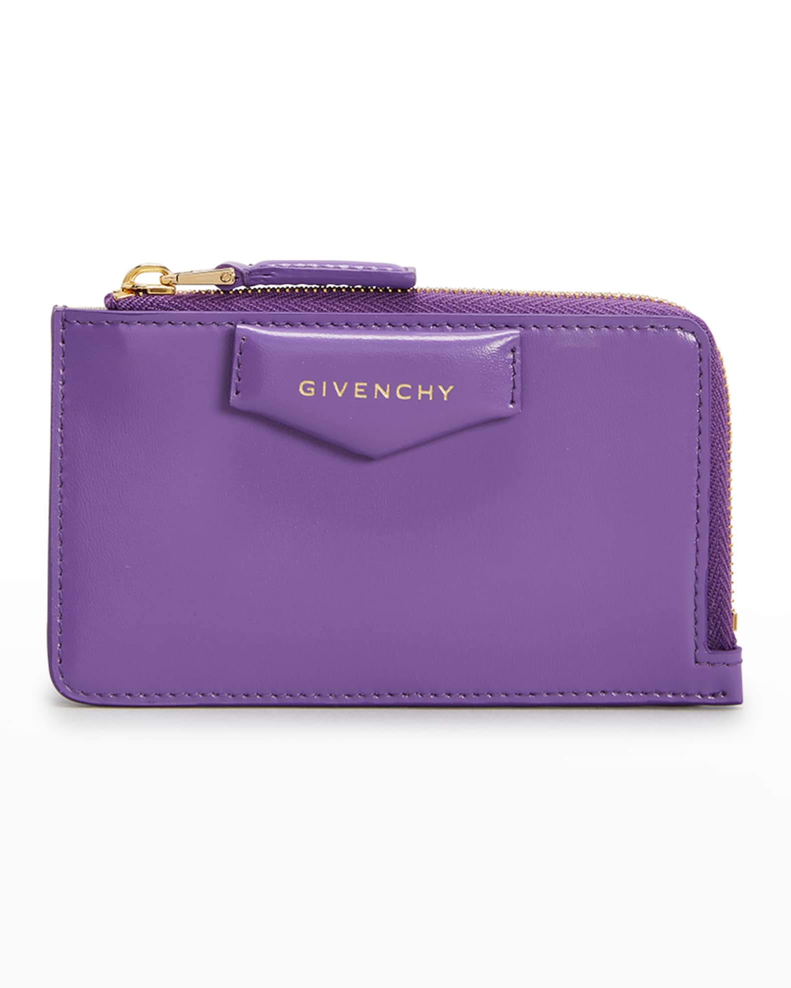 Givenchy Antigona Zip Card Holder in Calf Leather | Neiman Marcus