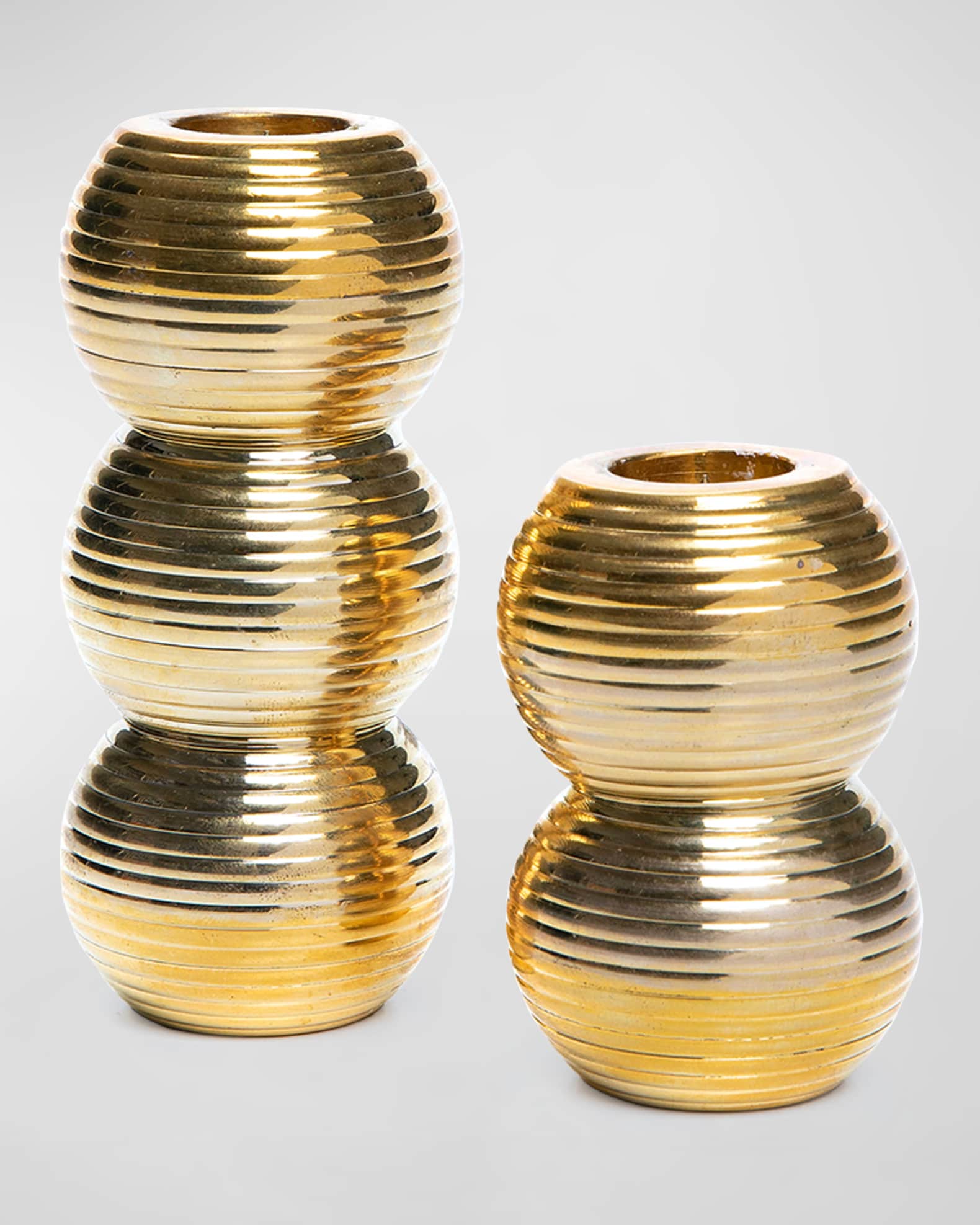 Ribbed Sphere Candle Holders Neiman Marcus