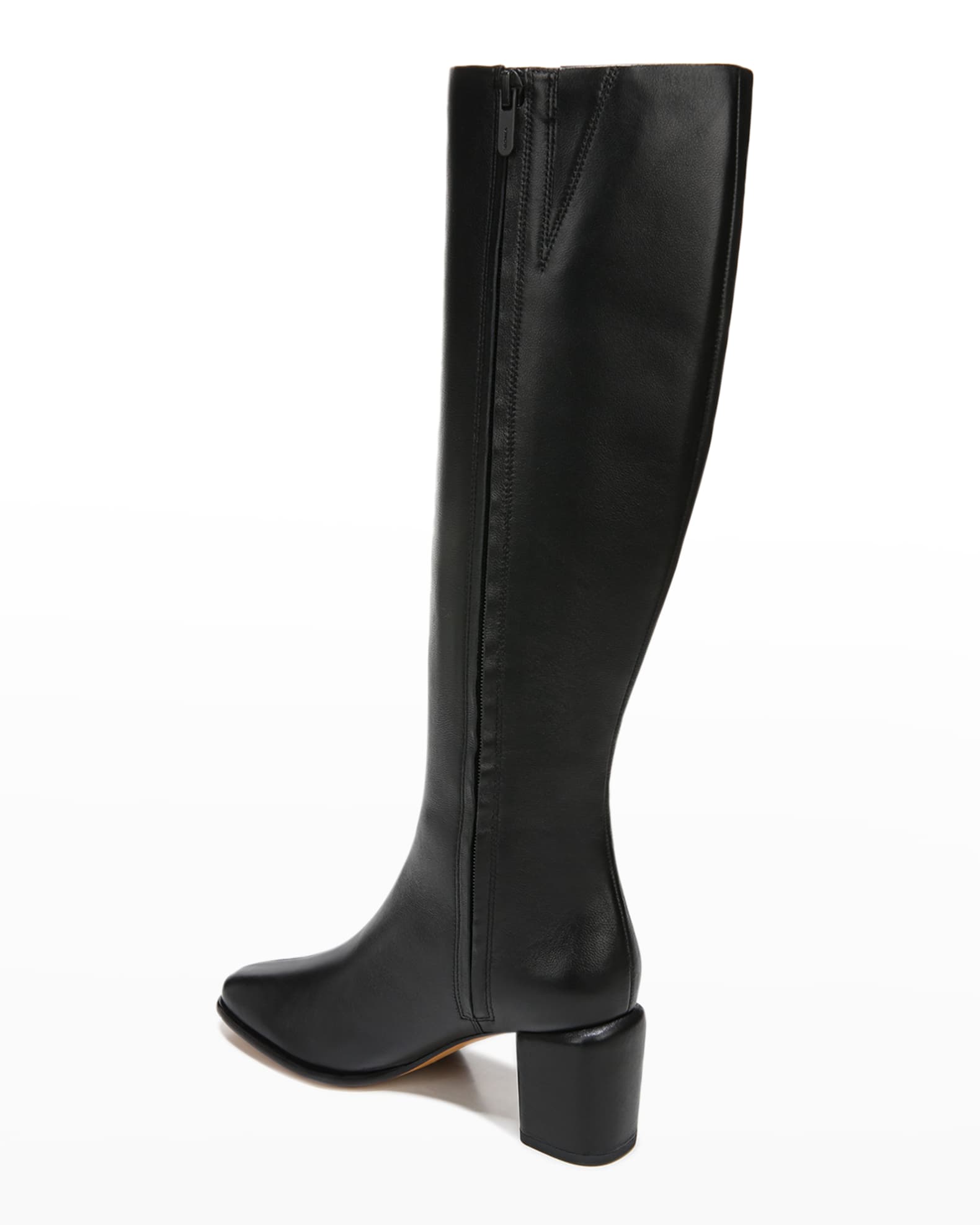 Miss Left Women's Closed Toe Over The Knee High Boots Side Zipper High Chunky Heels Pull On Long Boots Casual Work Party Shoes Size 4 Black | Shoes
