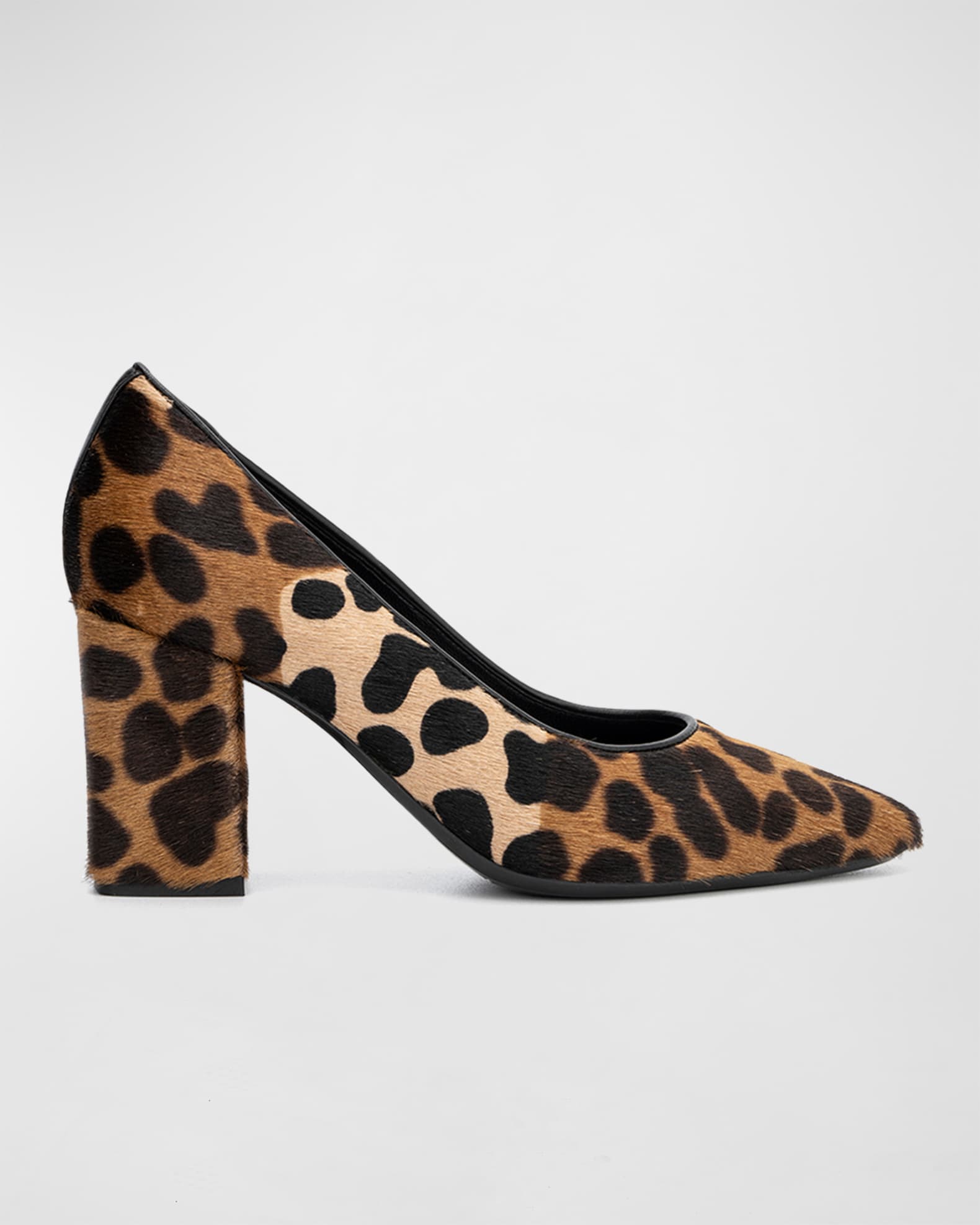 Aquatalia Peony Leopard BlockHeel Pumps Neiman Marcus