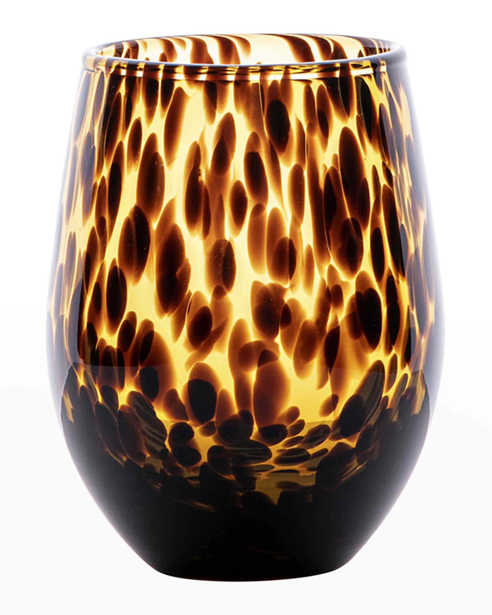 Juliska Puro Stemless Wine Glass Tortoiseshell Neiman Marcus