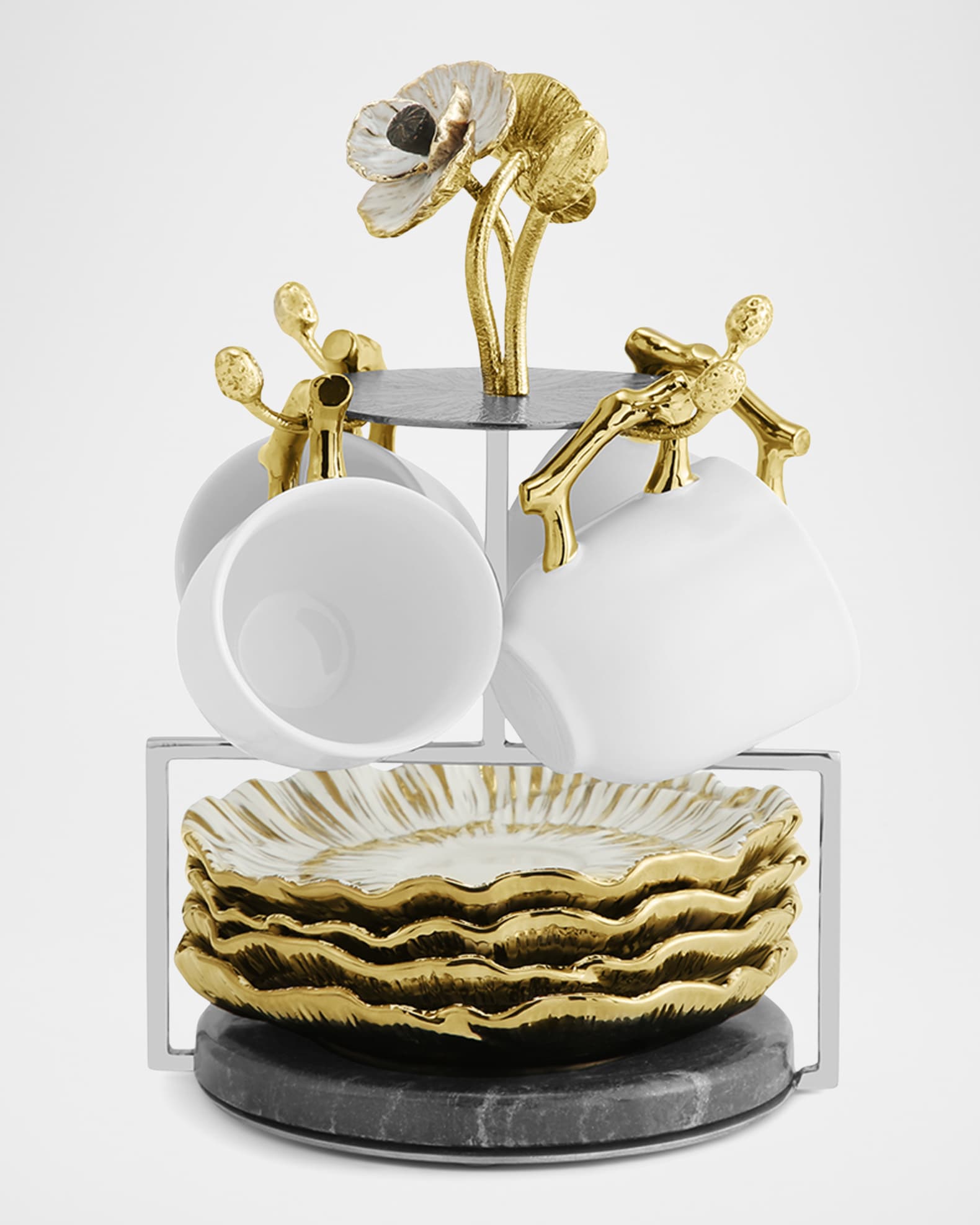 Anemone Demitasse Set & Stand  1