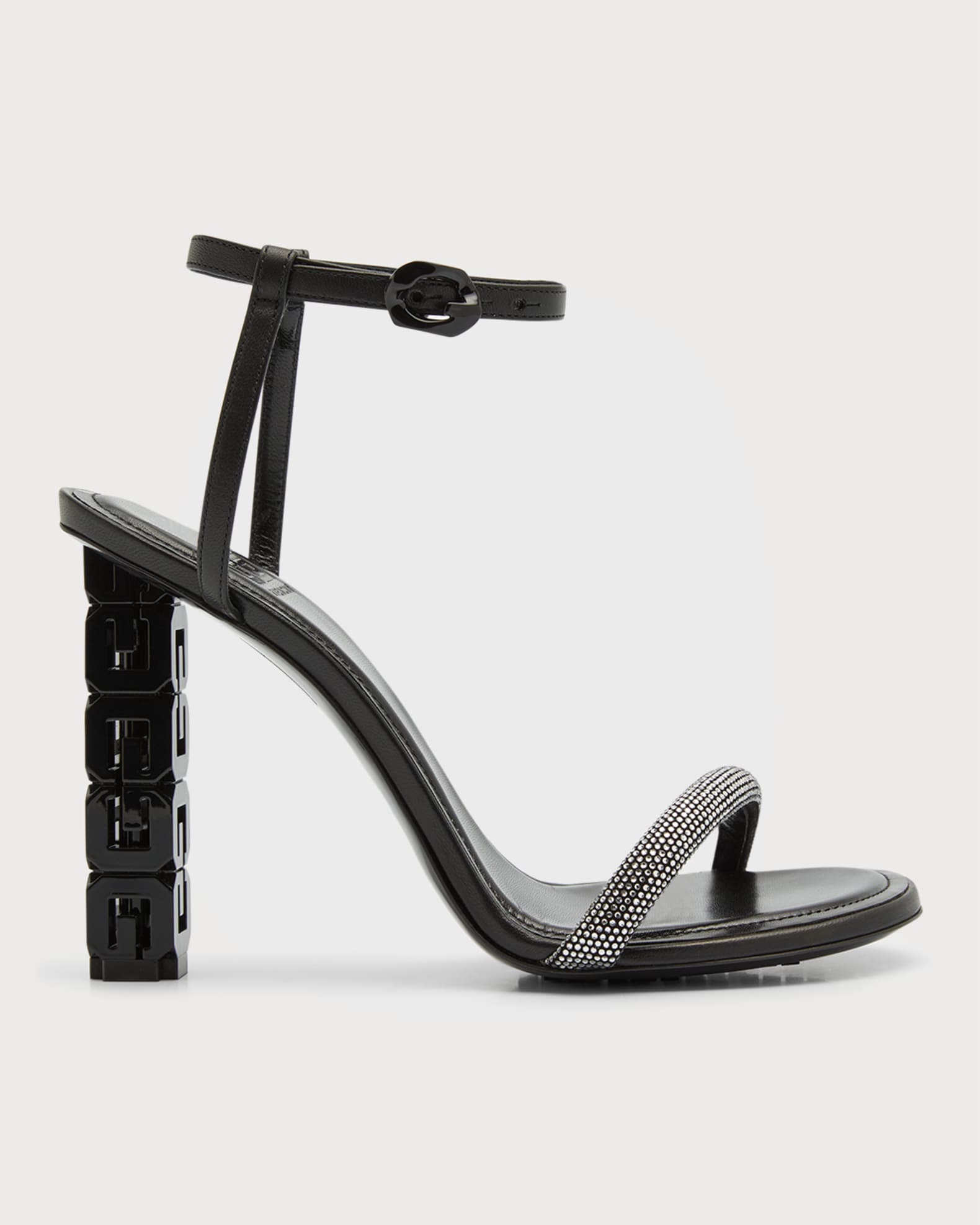 Givenchy G Cube Crystal AnkleStrap Sandals Neiman Marcus