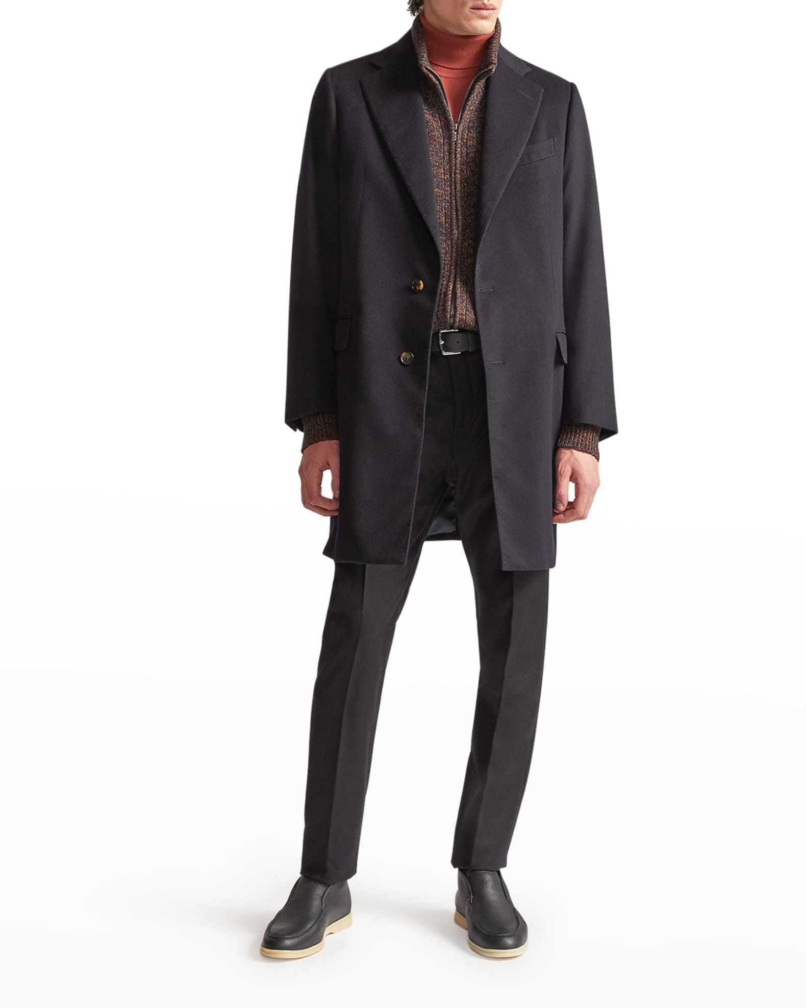 Loro Piana Men's Torino Cashmere Coat Neiman Marcus