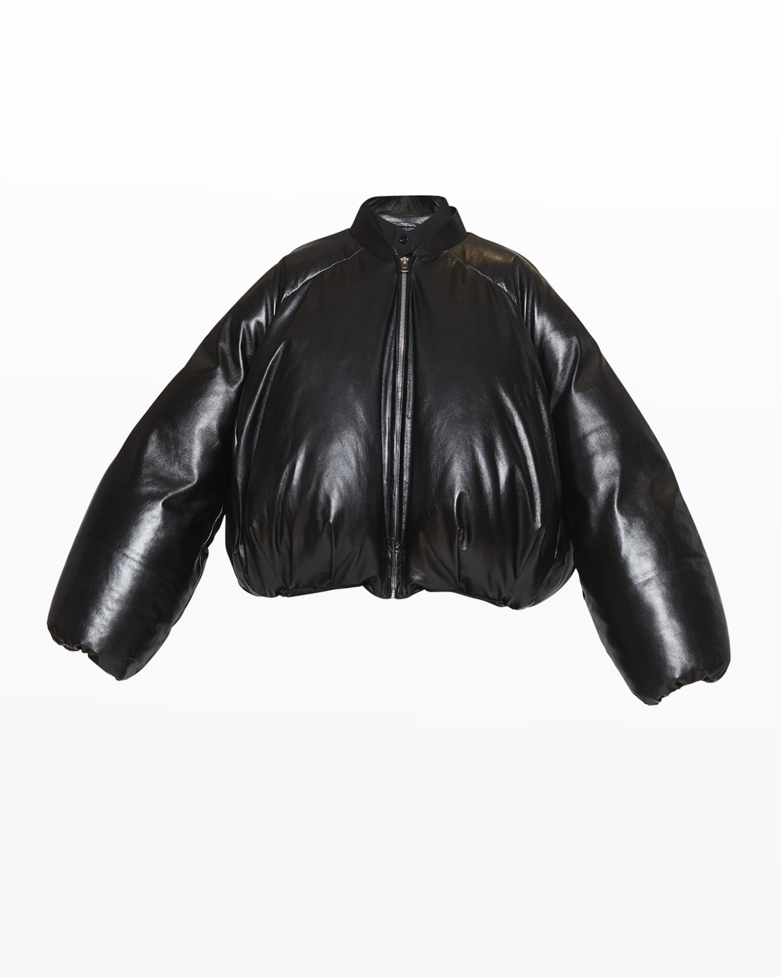 Lambskin Padded Bomber Jacket