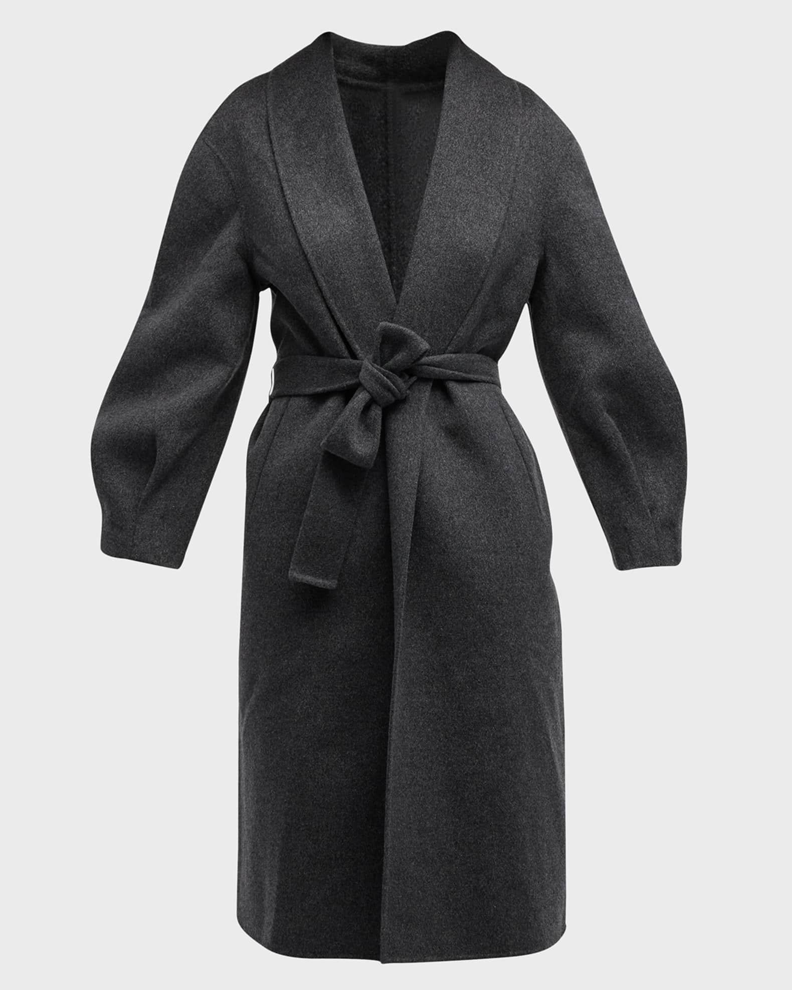 Neiman Marcus Cashmere Collection Belted DoubleFace Cashmere Coat Neiman Marcus