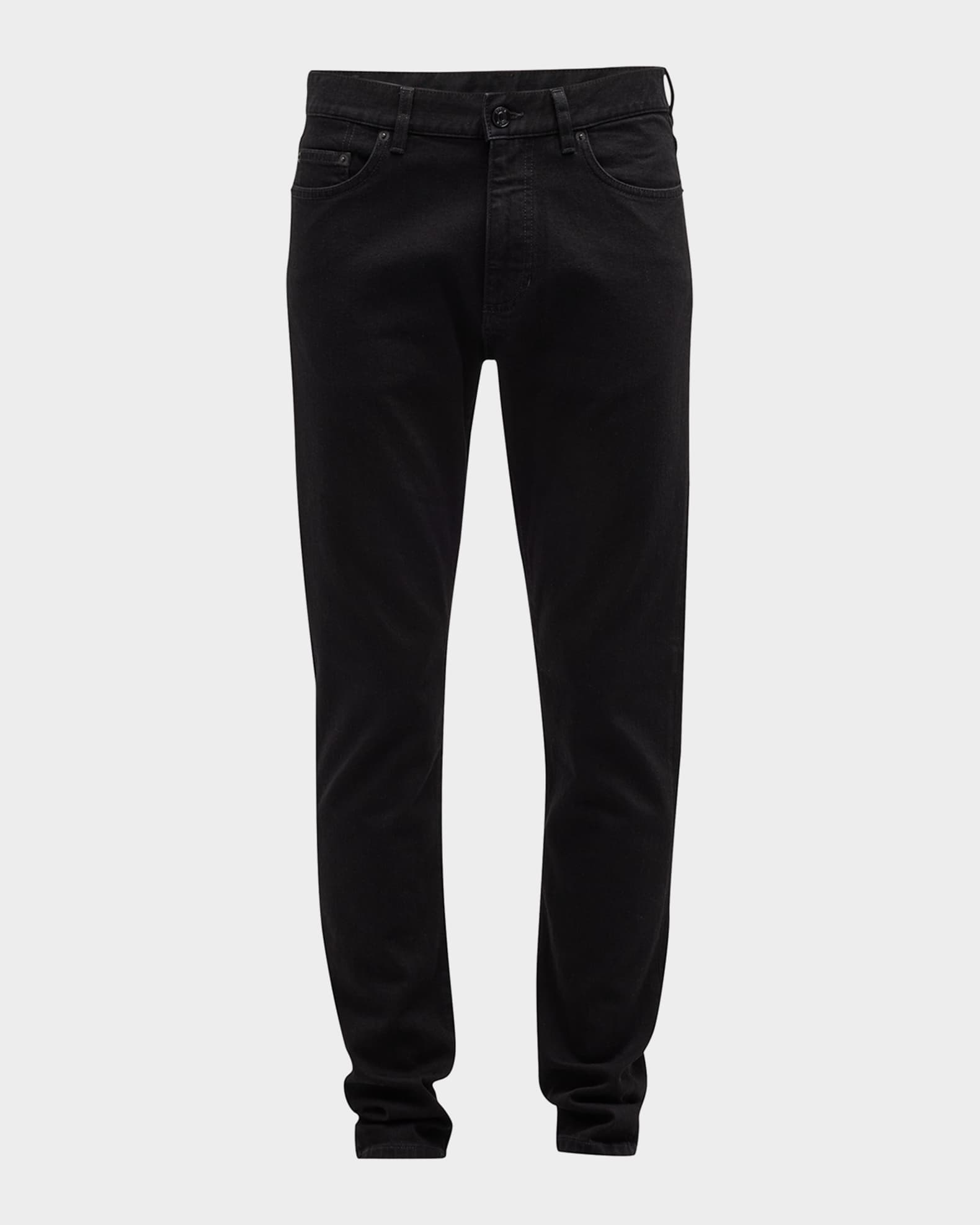 ZEGNA Men's 5-Pocket Black Wash Denim Jeans | Neiman Marcus