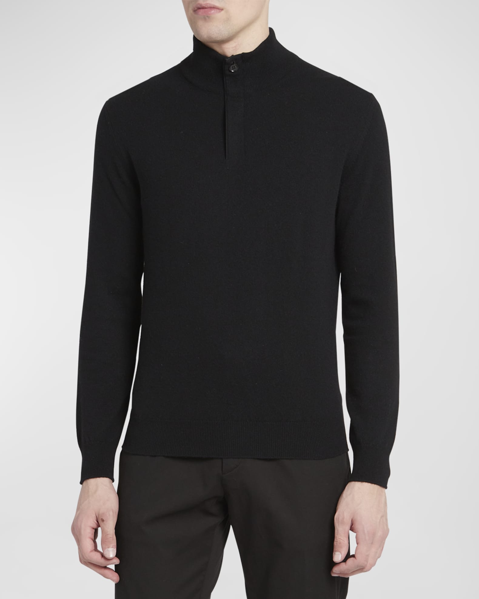 Men's Cashmere Quarter-Zip Sweater