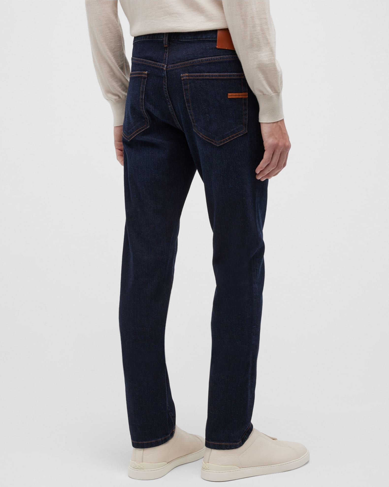 ZEGNA Men's 5-Pocket Dark Wash Denim Jeans | Neiman Marcus