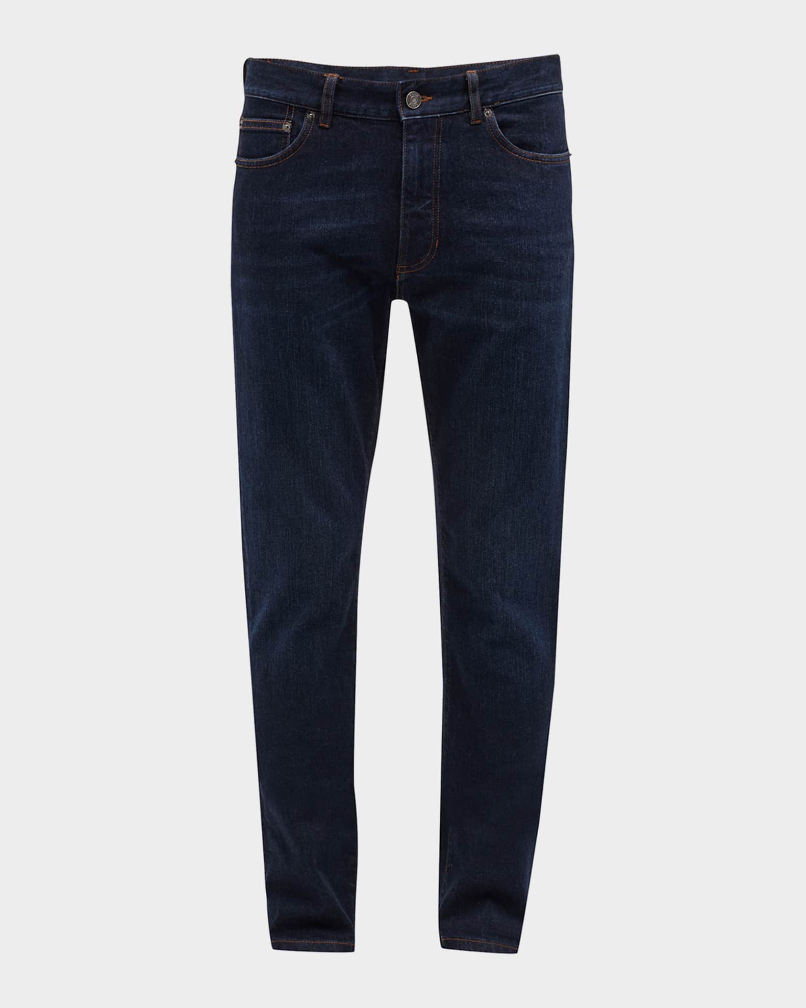 Men's 5-Pocket Dark Wash Denim Jeans 0