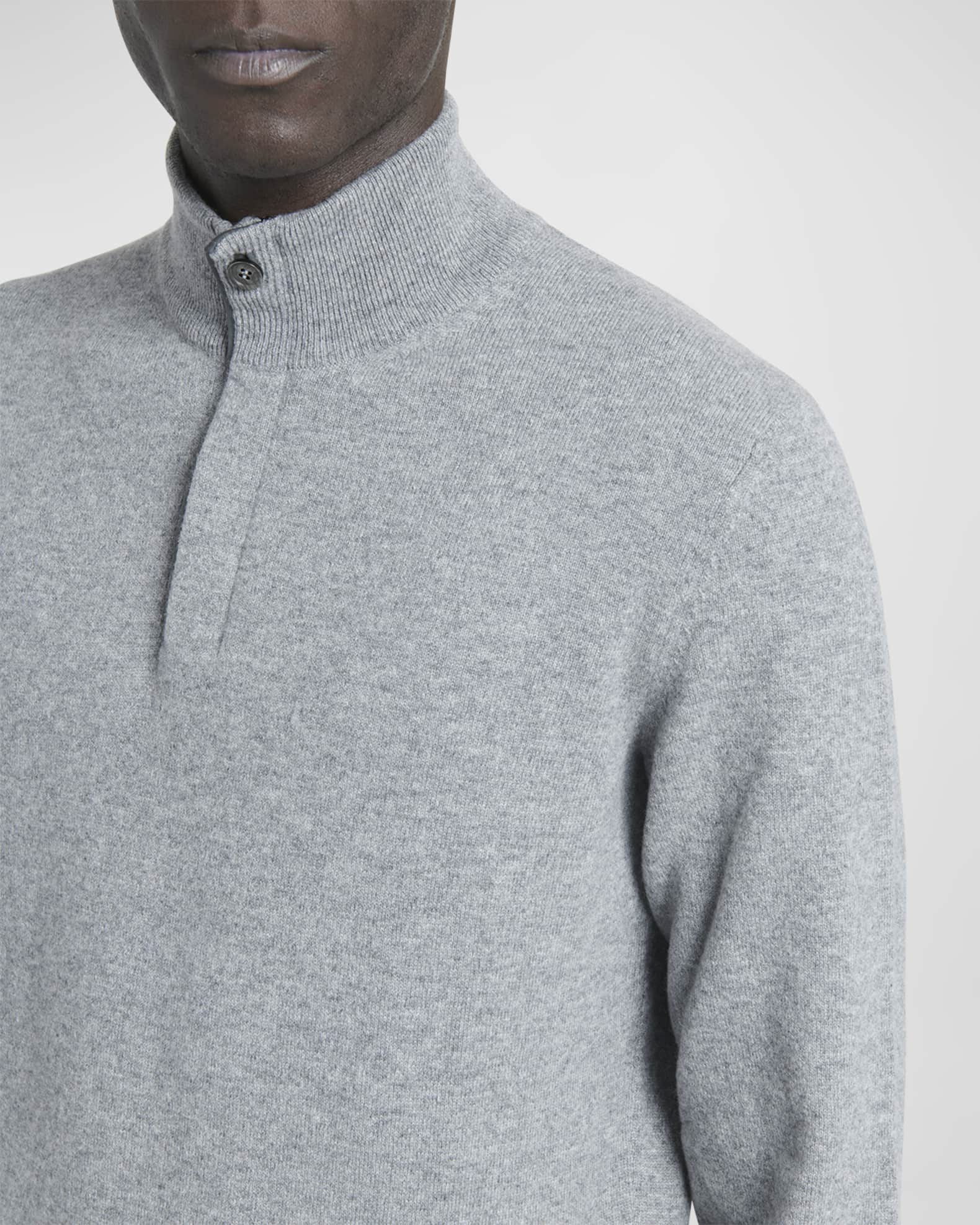 ZEGNA Men's Cashmere QuarterZip Sweater Neiman Marcus