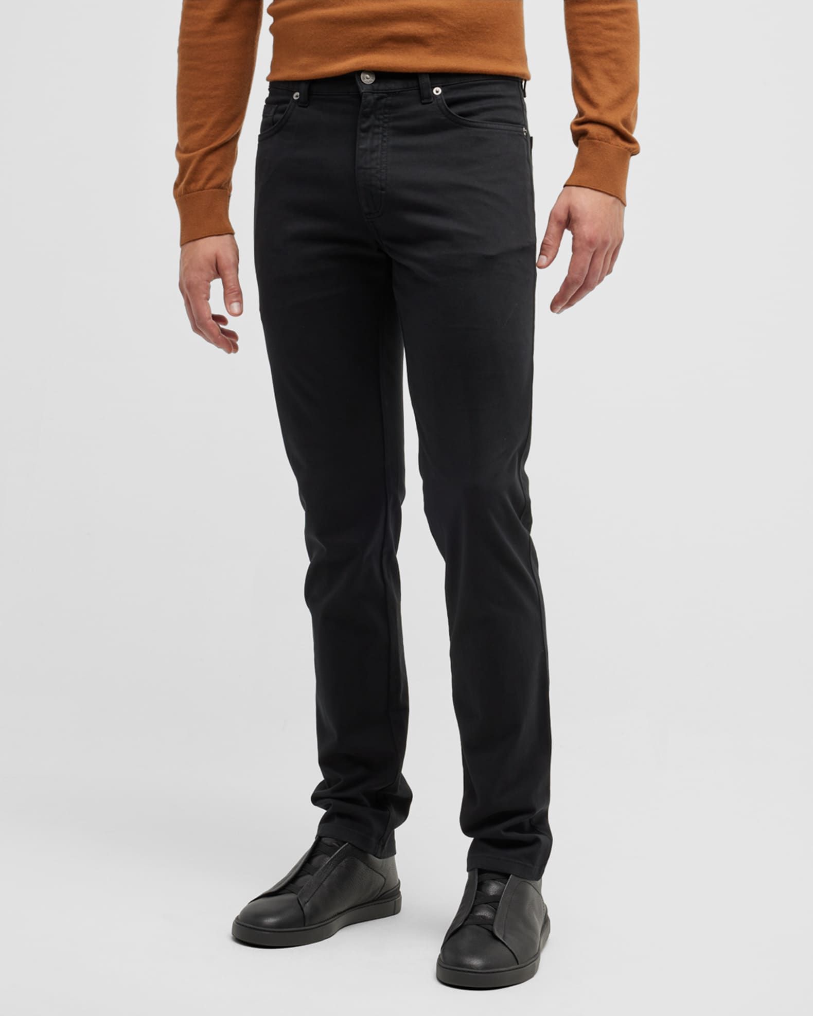 ZEGNA Men's 5-Pocket Stretch Pants | Neiman Marcus