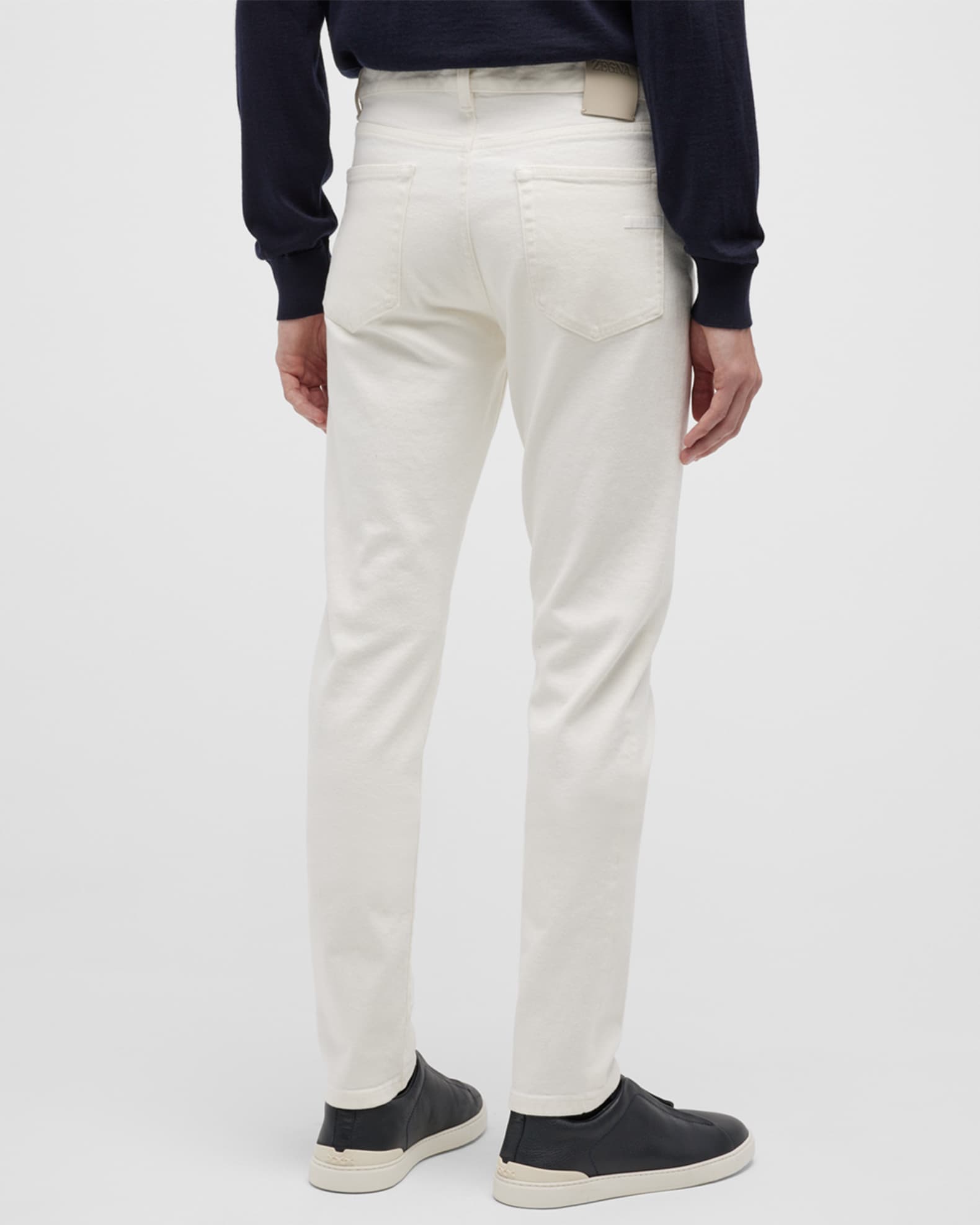 Men s 5 Pocket Solid Denim Jeans