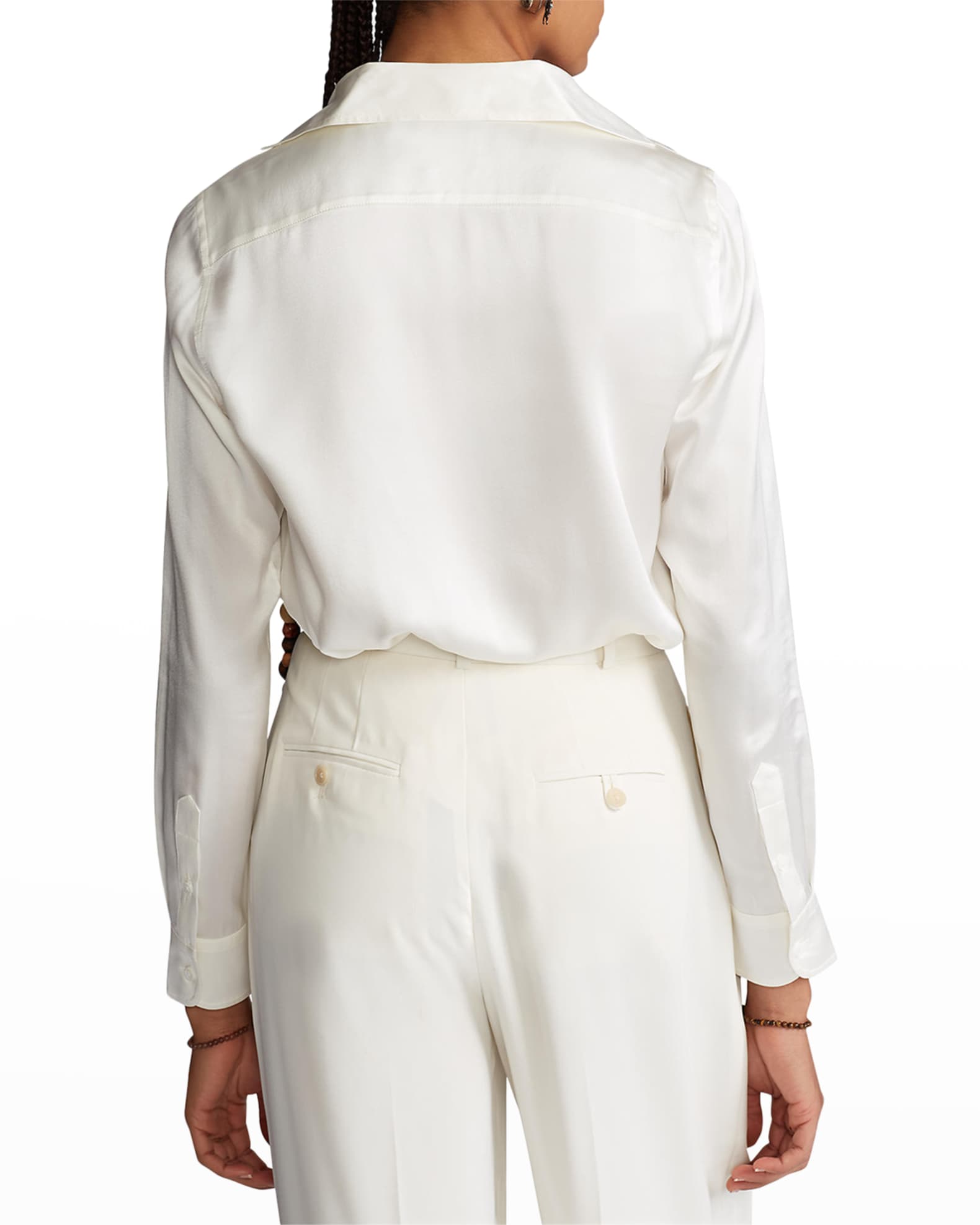 Polo Ralph Lauren Silk Charmeuse Shirt | Neiman Marcus