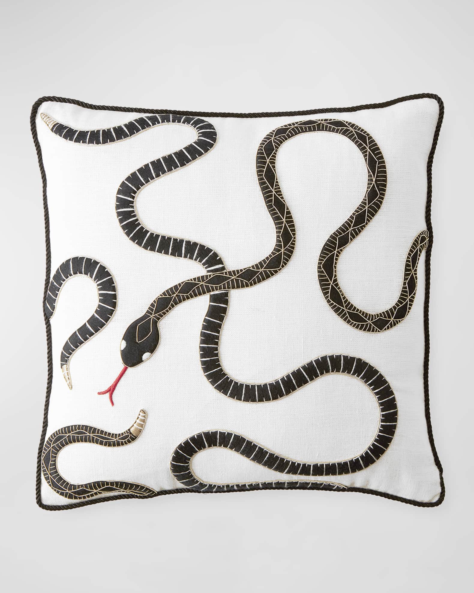 Eden Snake Pillow, 18"Sq. 0
