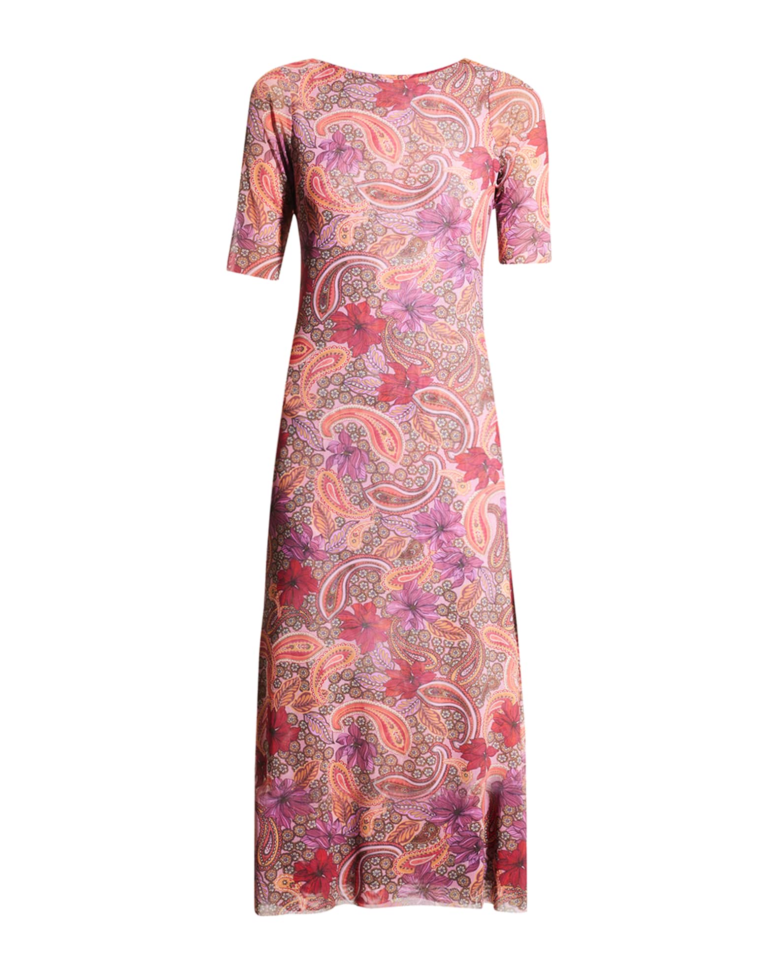 Johnny Was Haley Floral-Print Mesh Midi Dress | Neiman Marcus