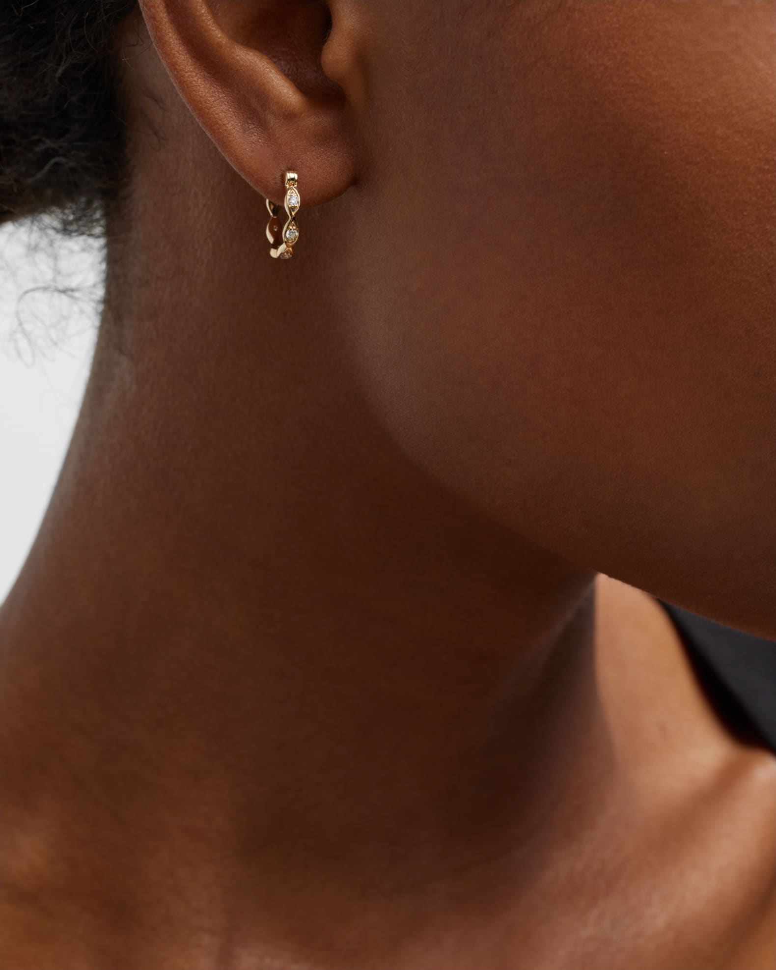 Marquis Huggie Hoop Earrings 1