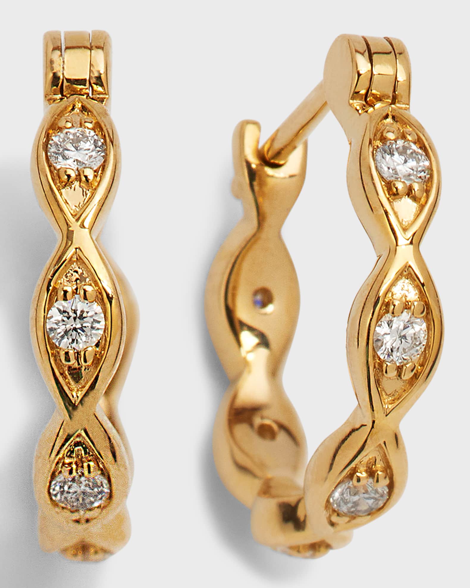Marquis Huggie Hoop Earrings 0