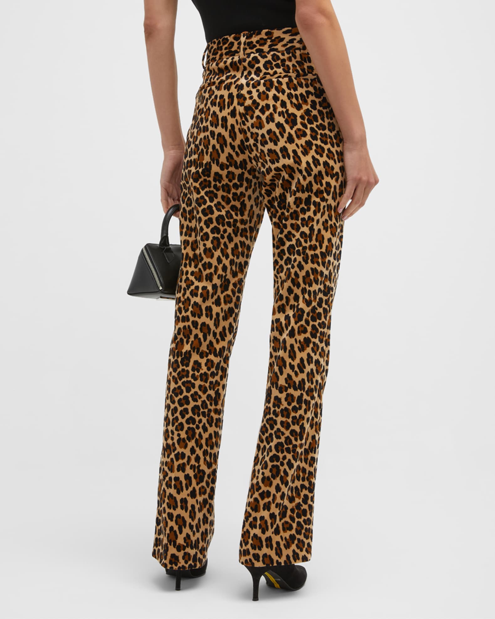Mini Leopard Bootcut Trousers
