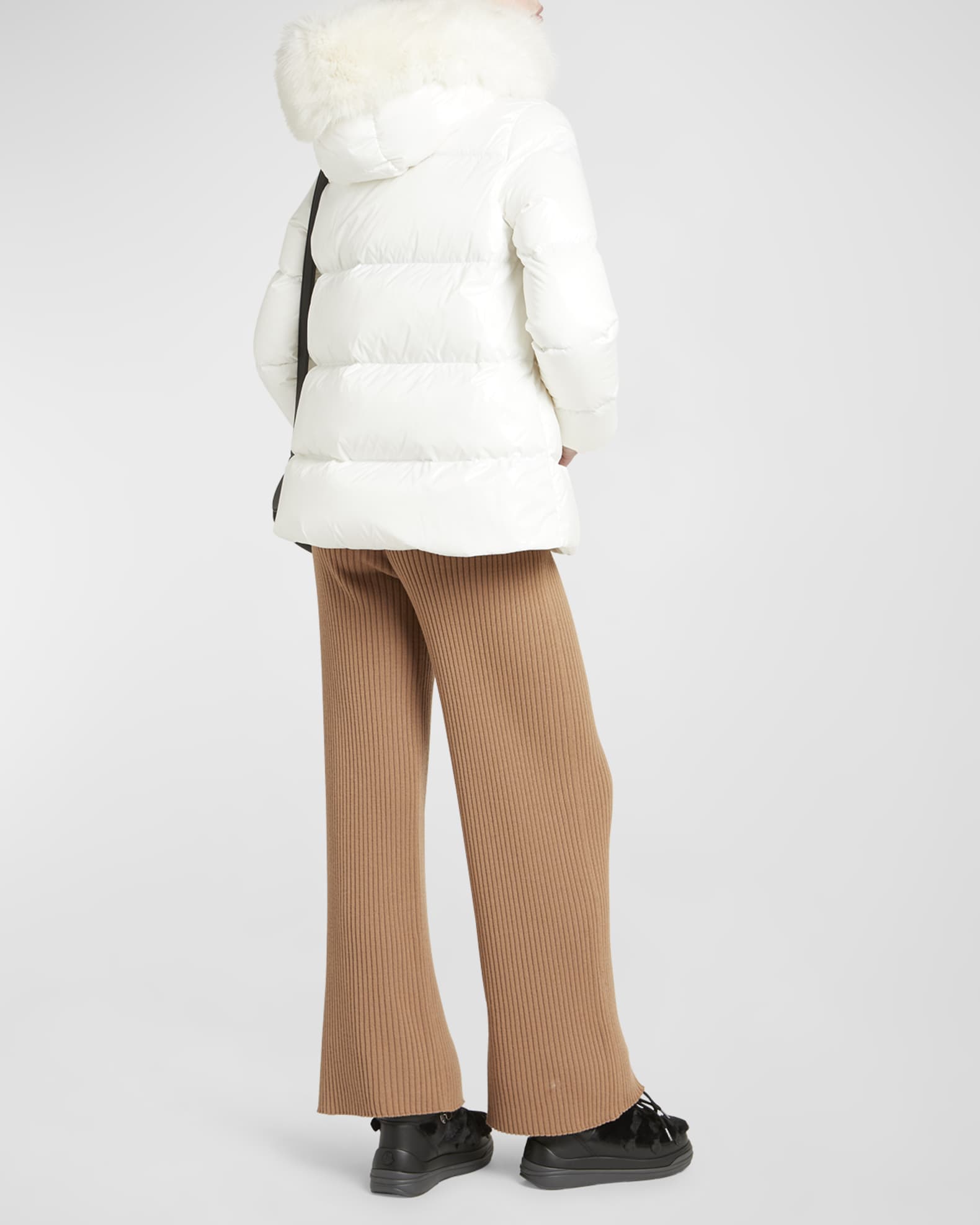 Moncler Laiche Faux Fur Short Parka Jacket | Neiman Marcus
