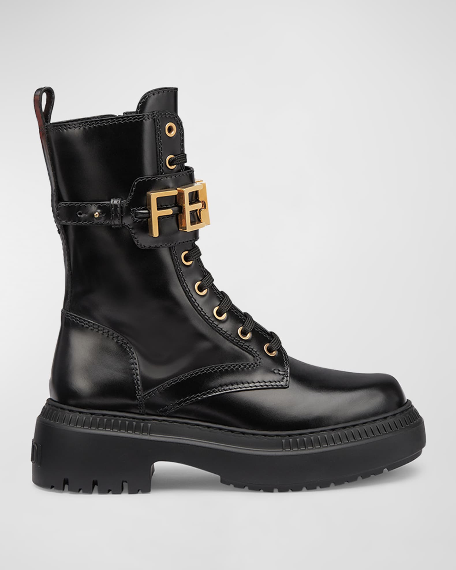 Fendi Fendigraphy Logo Cuff Biker Booties Neiman Marcus