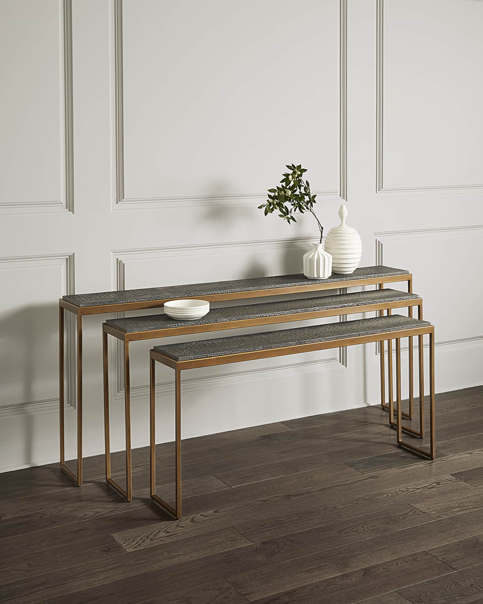 JohnRichard Collection Greystoke Nesting Console Tables, Set of 3