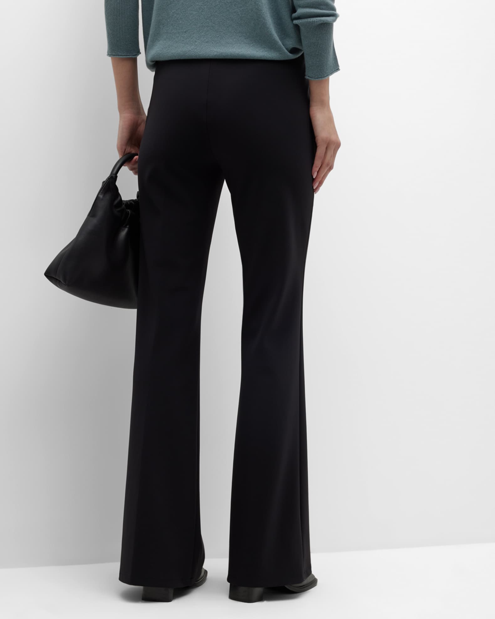 Theory HighWaist Flare Precision Ponte Pants Neiman Marcus