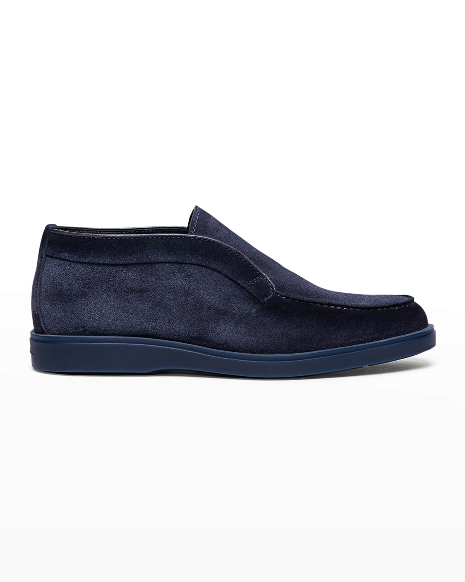 Santoni Men's Shearling-Lined Leather Chukka Boots | Neiman Marcus
