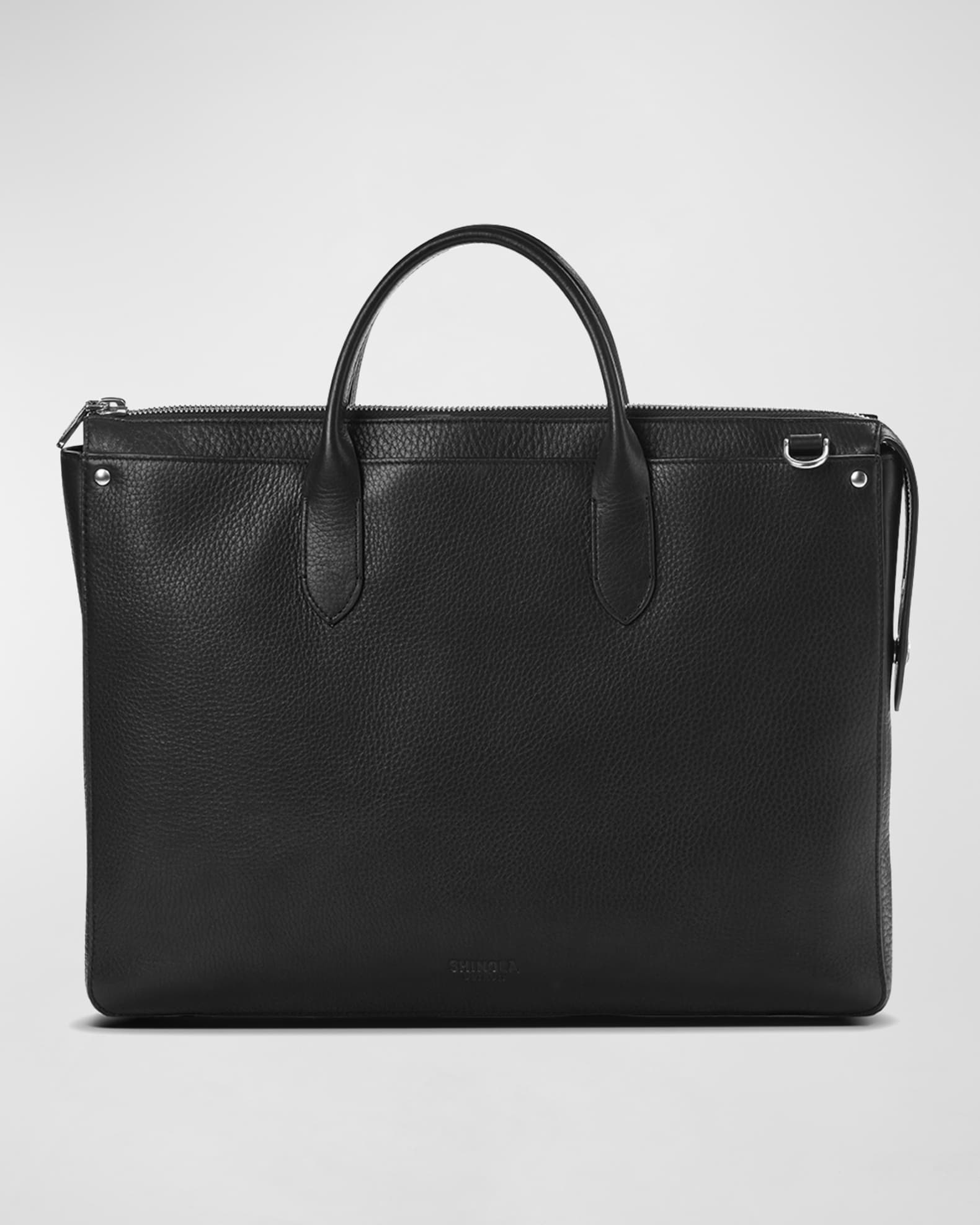 Shinola Men's The Slim Leather Traveler Briefcase Neiman Marcus
