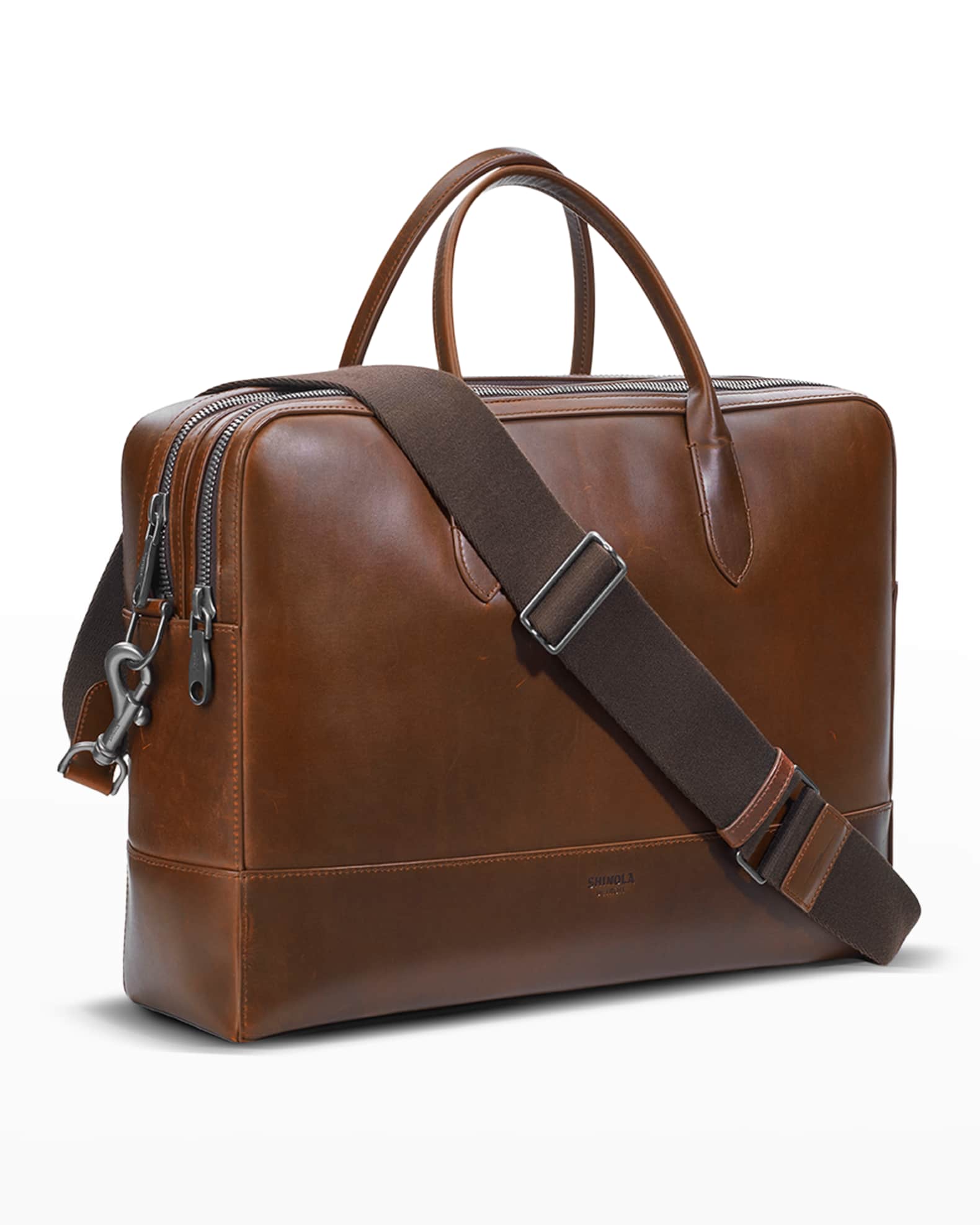 Shinola Men's Canfield 36Hour Navigator Leather Briefcase Neiman Marcus