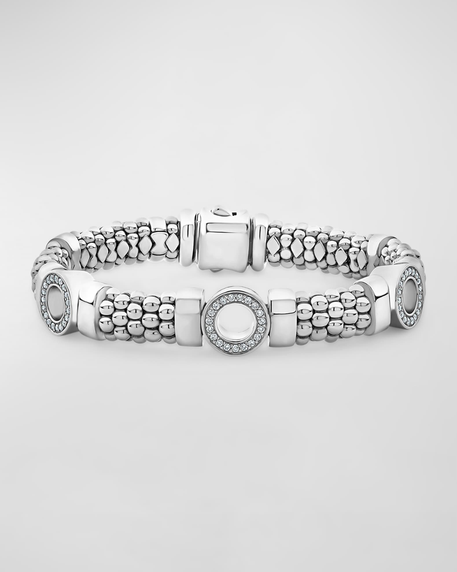 Lagos caviar spark diamond bracelet Clearance